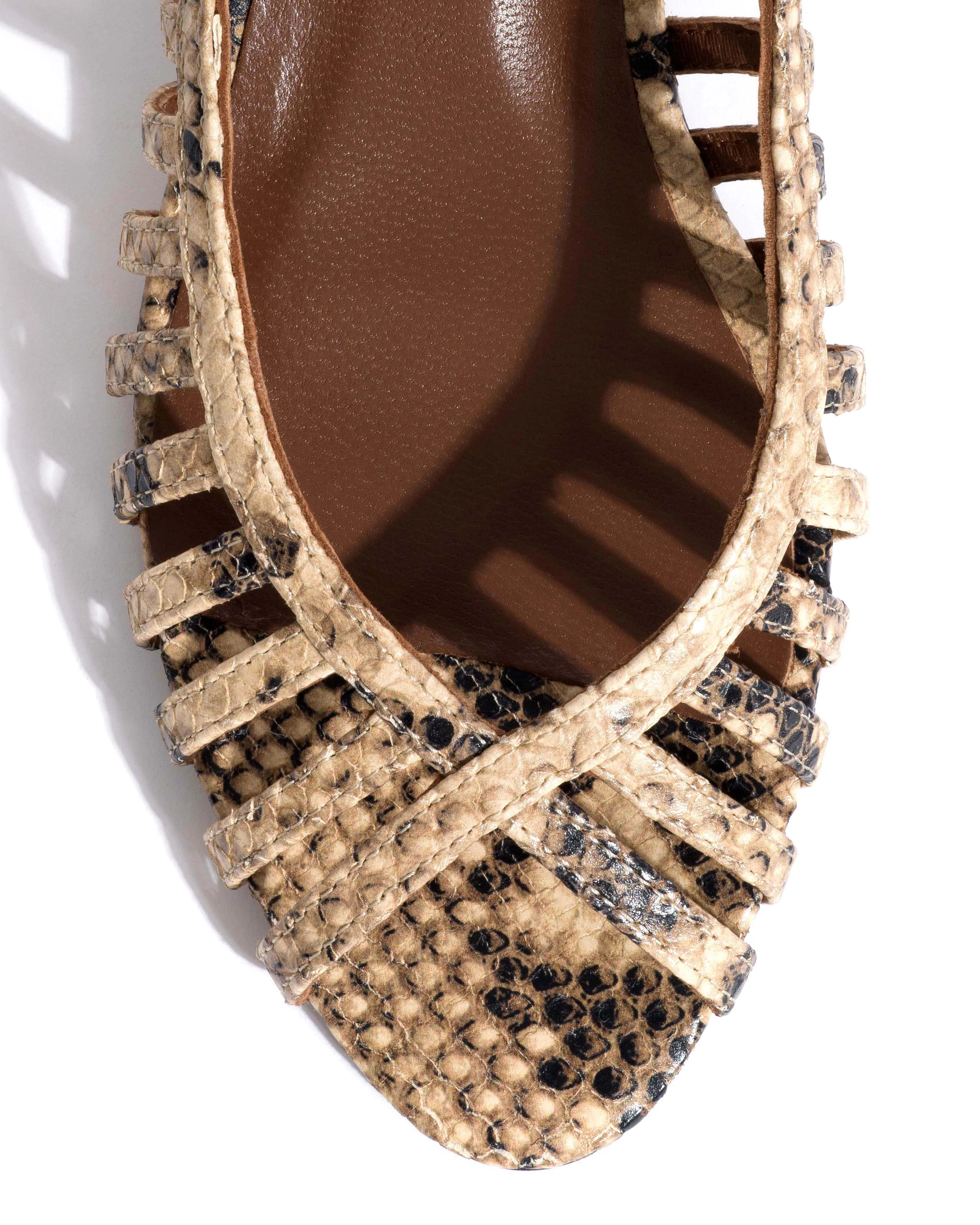 Carminho 40 stiletto Snake calf Natural sand sold by Anonymous Copenhagen product image thumbnail 5