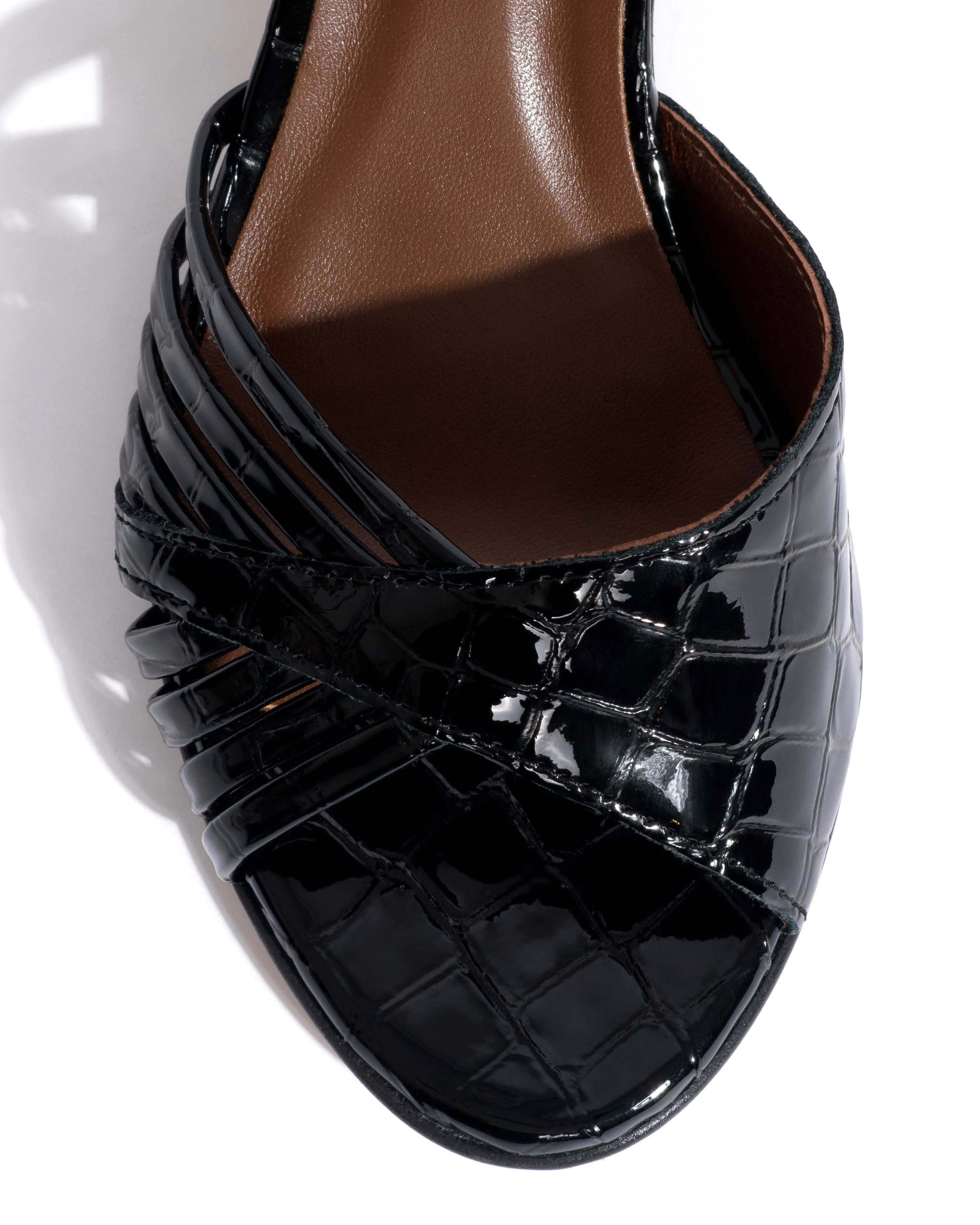 Hermine 50 stiletto Polished croco calf Black sold by Anonymous Copenhagen product image thumbnail 5