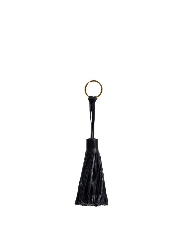 Katty fringe keyring Shiny lamb Black made by Anonymous Copenhagen