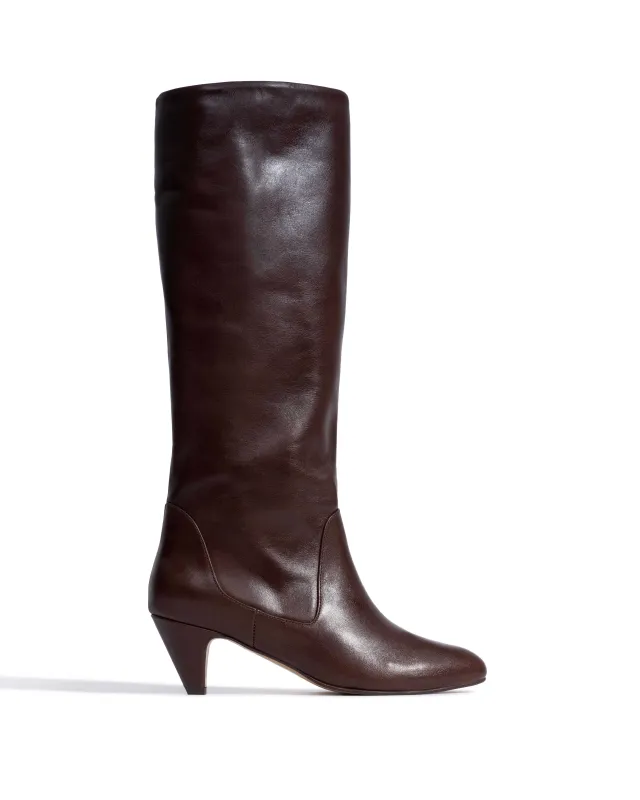 Valle 50 stiletto Vegetal soft calf Coffee brown made by Anonymous Copenhagen