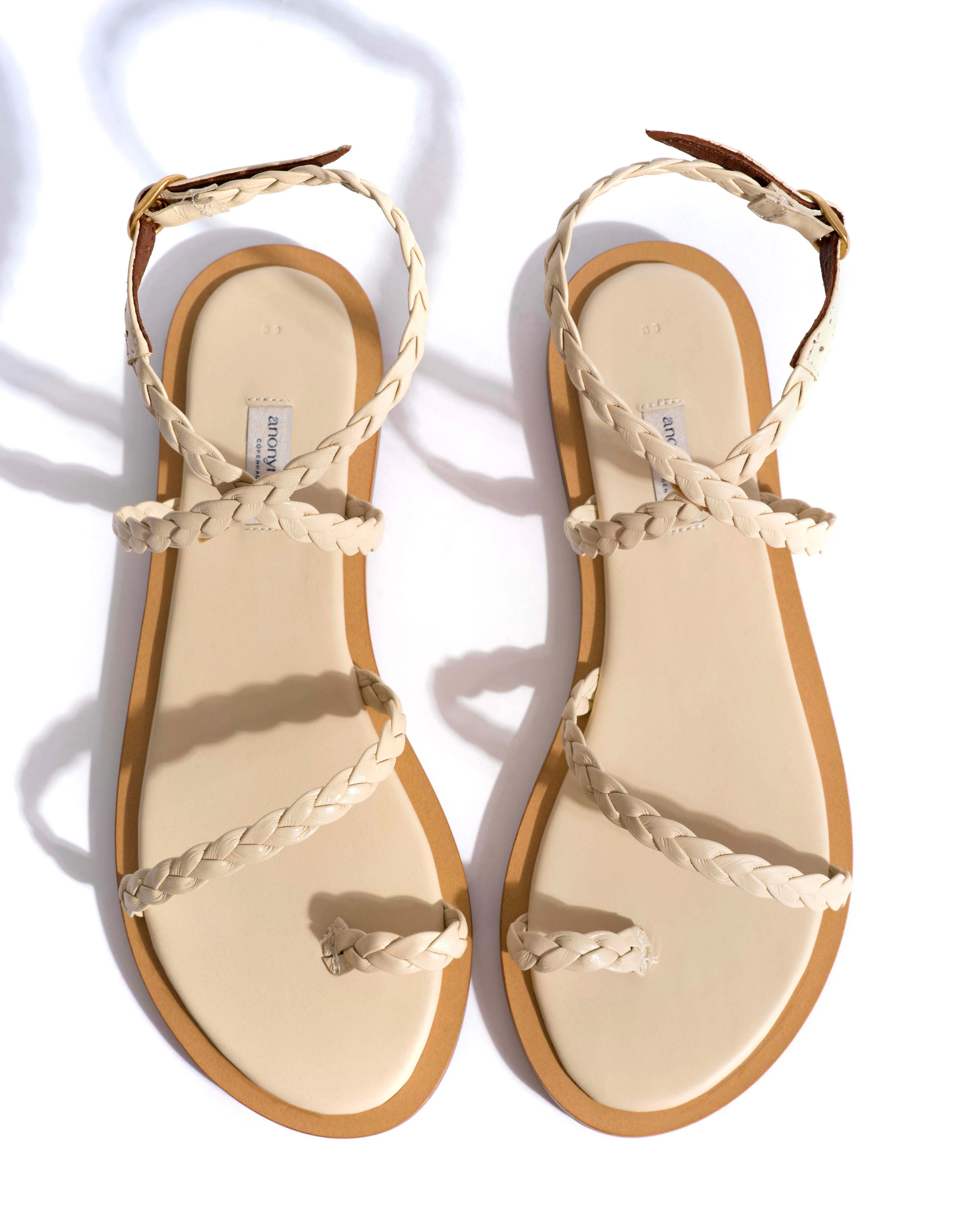 Cinca 10 hand-braided Hand-braided leather White sand sold by Anonymous Copenhagen product image thumbnail 4