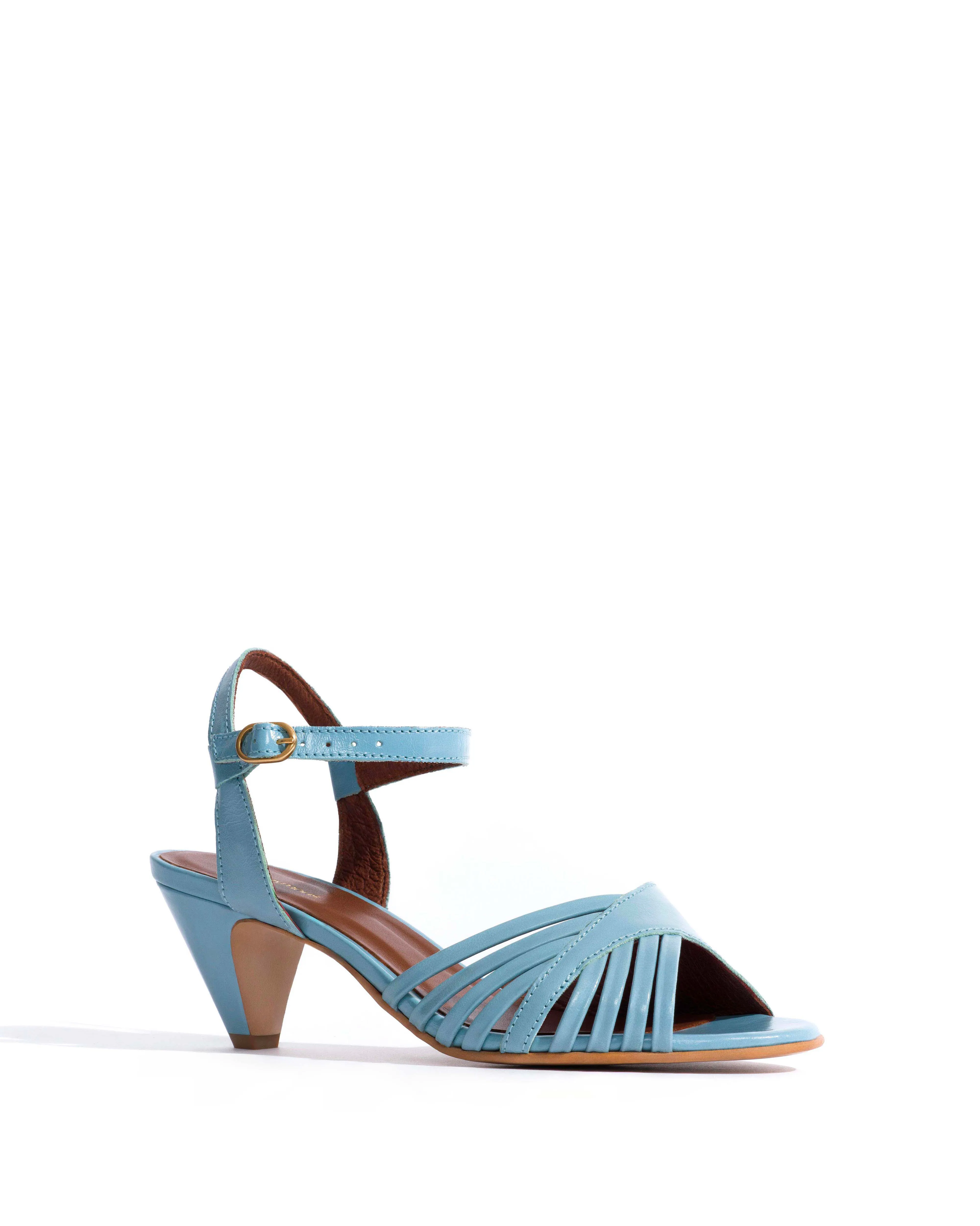 Hermine 50 stiletto Crinkled polished goat Porcelain blue sold by Anonymous Copenhagen product image thumbnail 2