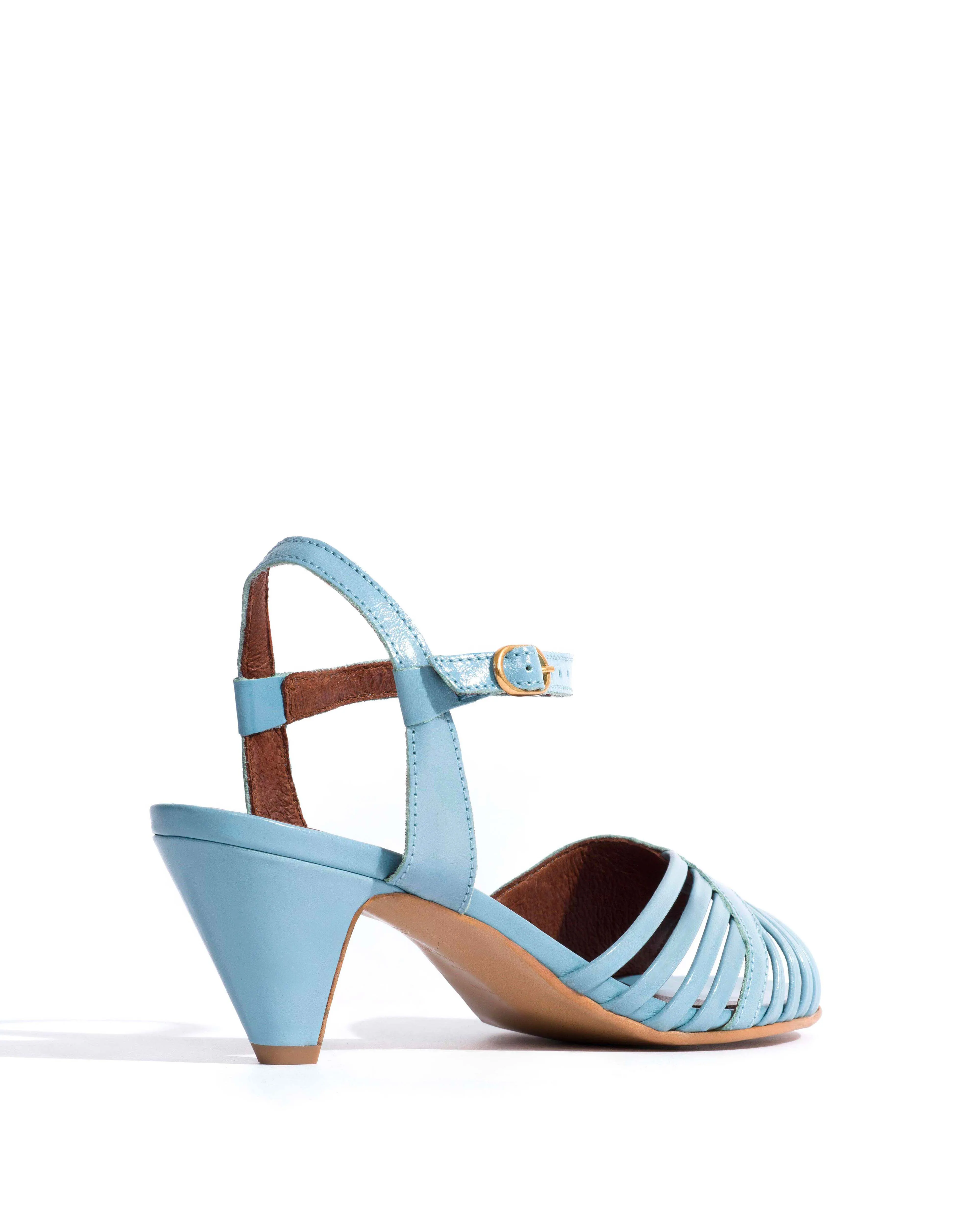Hermine 50 stiletto Crinkled polished goat Porcelain blue sold by Anonymous Copenhagen product image thumbnail 3