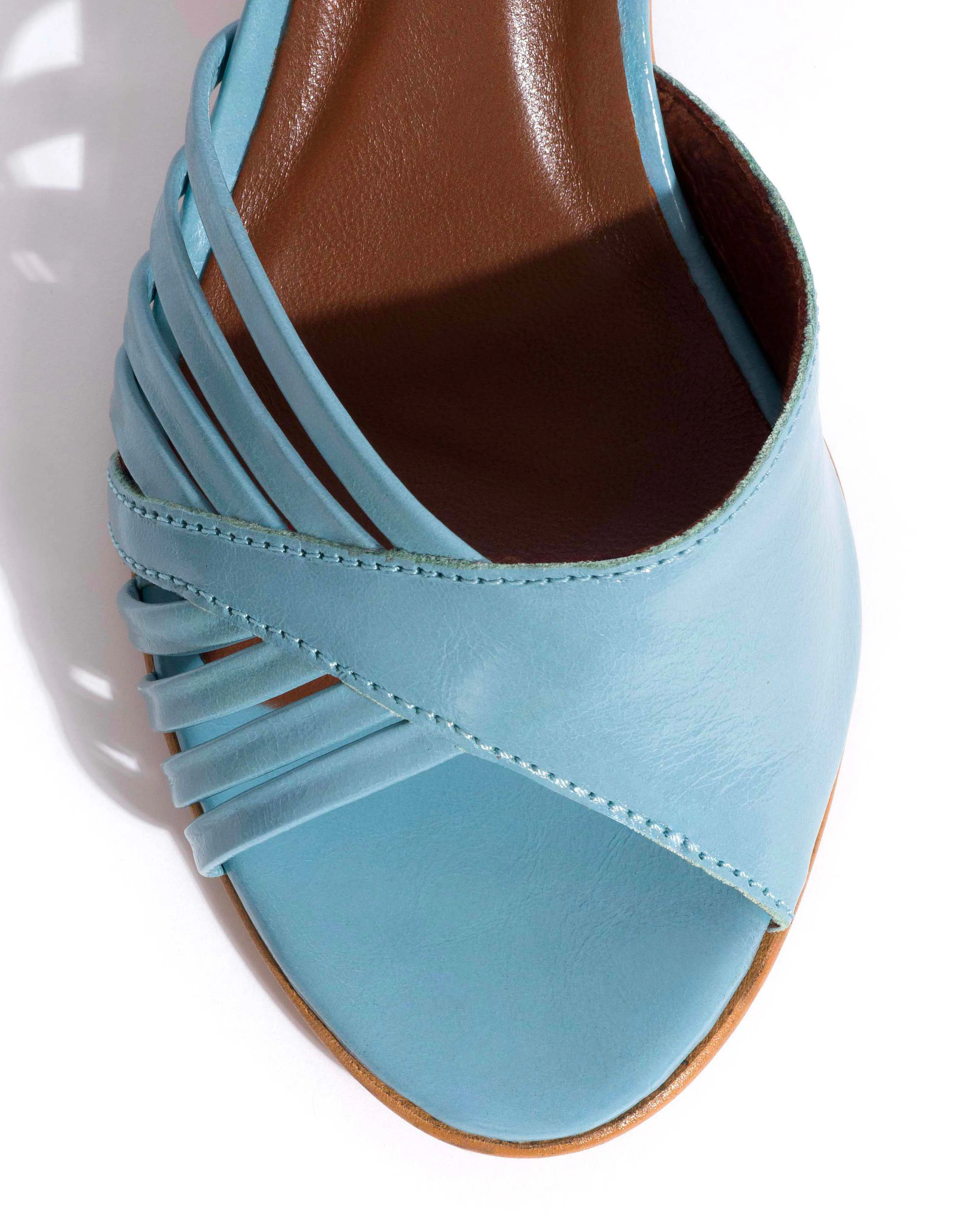 Hermine 50 stiletto Crinkled polished goat Porcelain blue sold by Anonymous Copenhagen product image thumbnail 5