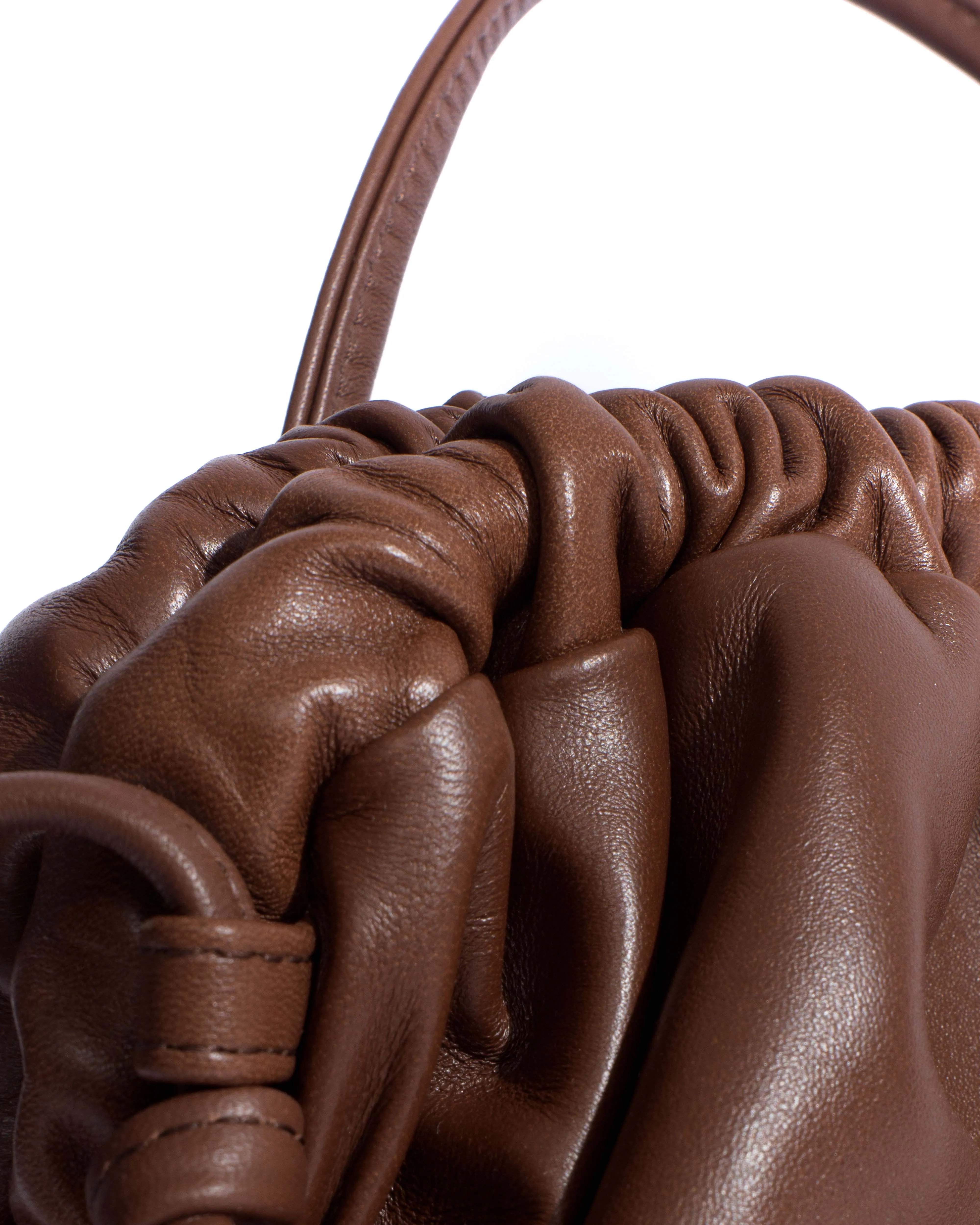 Hally classic cloud bag Shiny lamb Chocolate sold by Anonymous Copenhagen product image thumbnail 4