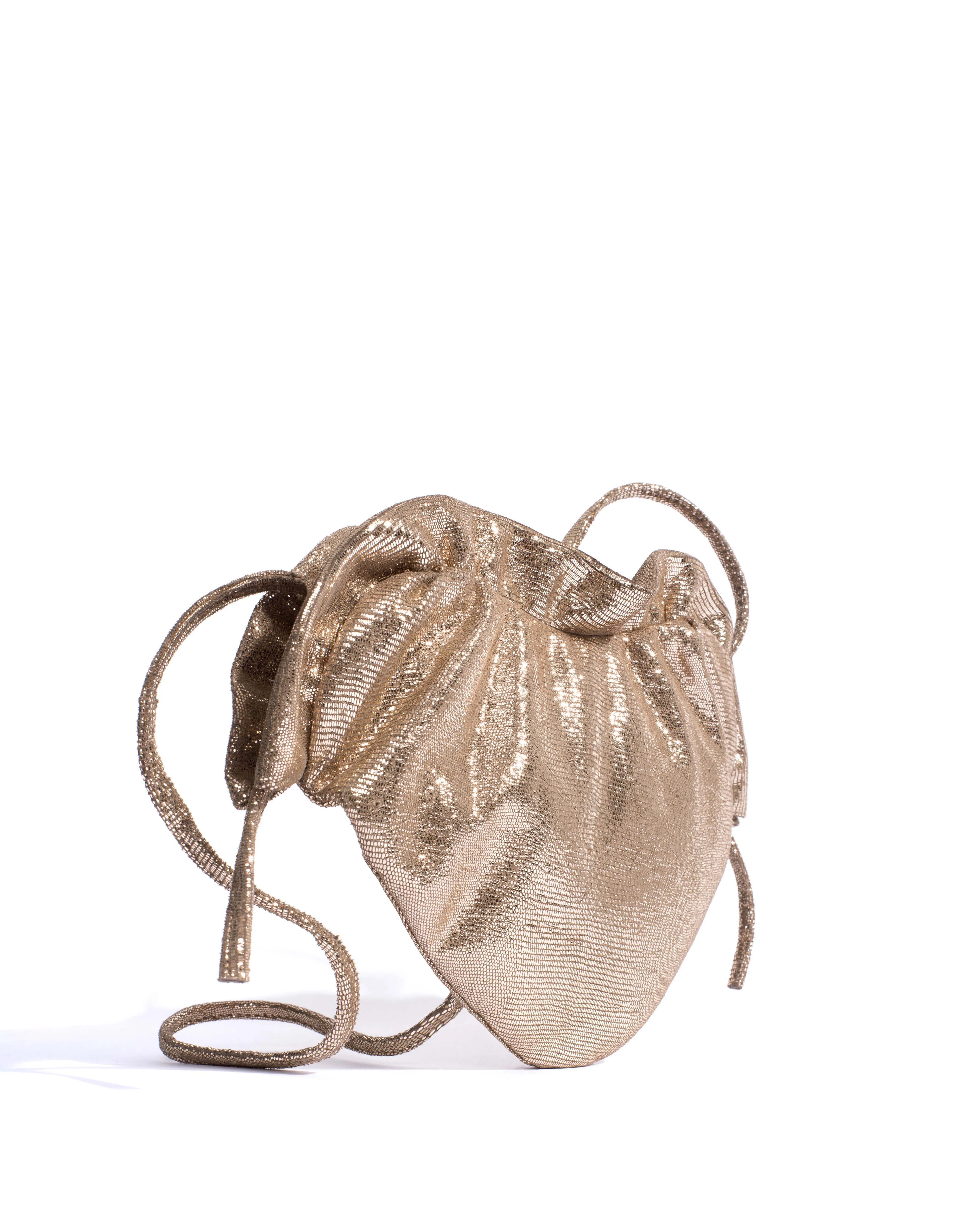 Zally classic heart bag Lizard metallic goat Vintage champagne sold by Anonymous Copenhagen product image thumbnail 2