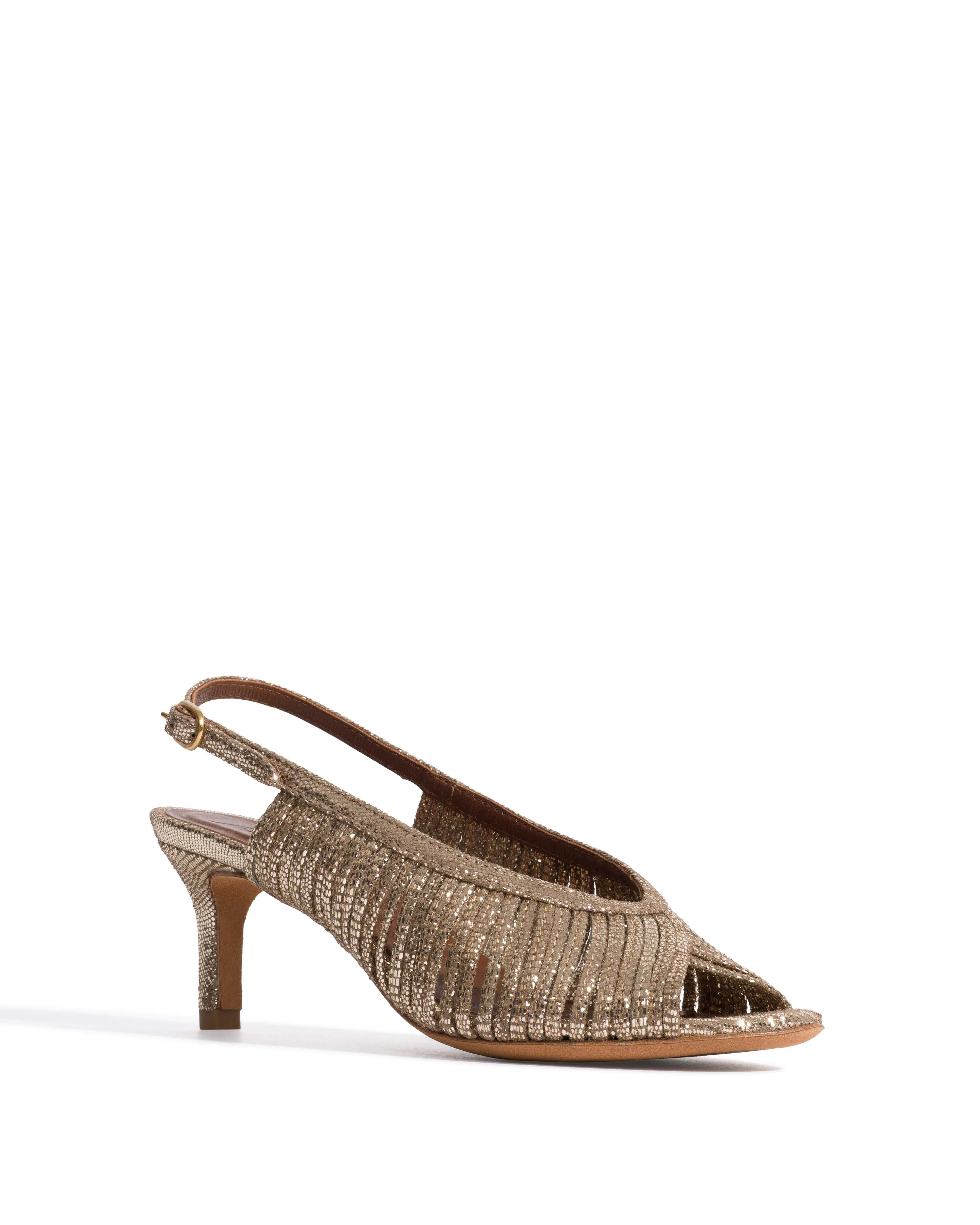 Zenia 55 Lizard metallic goat Vintage champagne sold by Anonymous Copenhagen product image thumbnail 2