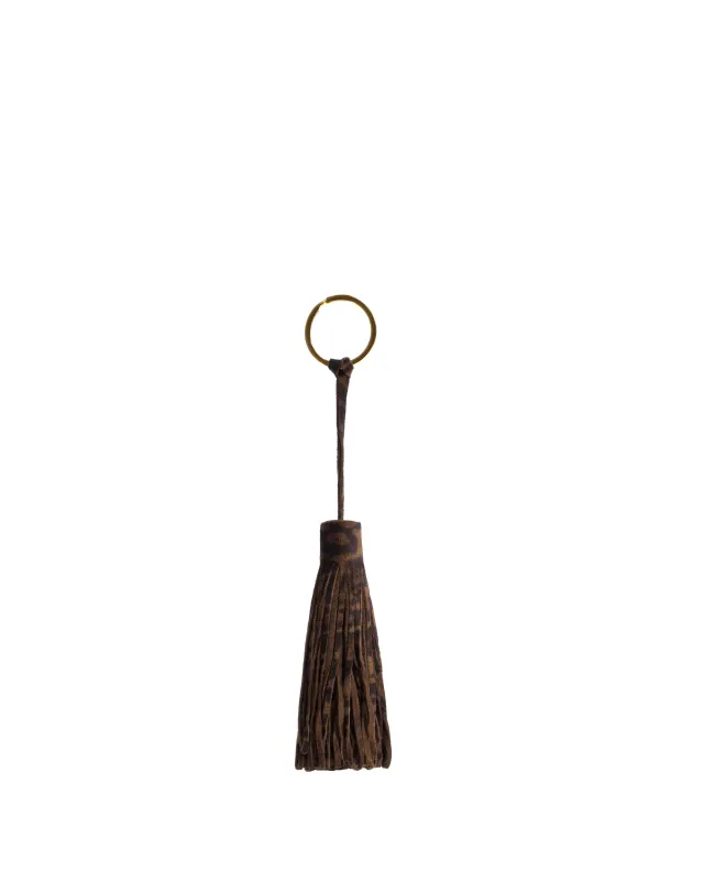 Katty fringe keyring Calf suede print Jaguar made by Anonymous Copenhagen