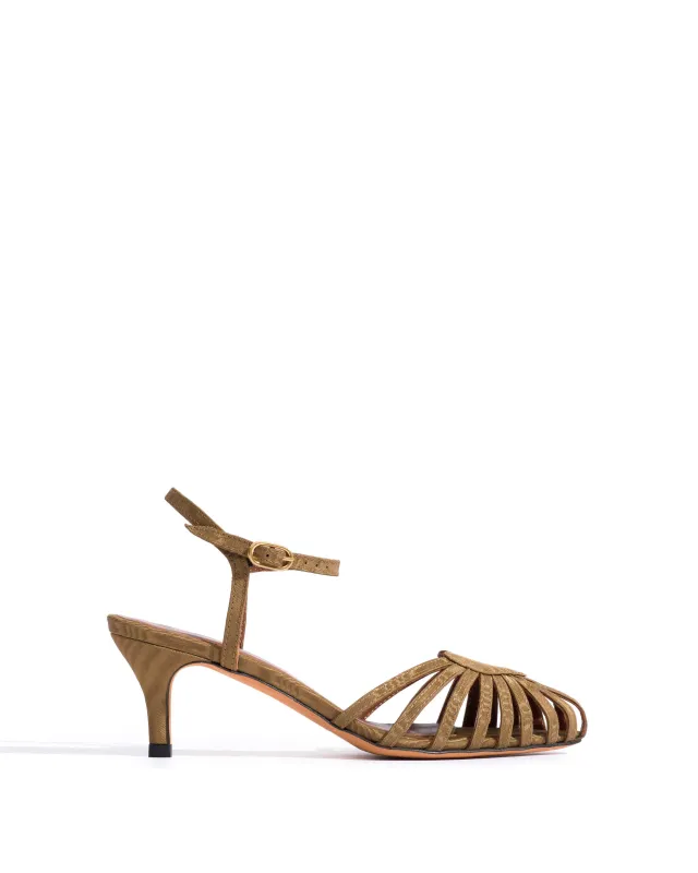 Keesha 55 Glossy moire Khaki made by Anonymous Copenhagen