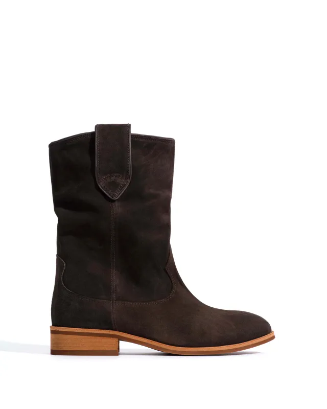Claudia Calf suede Espresso brown made by Anonymous Copenhagen