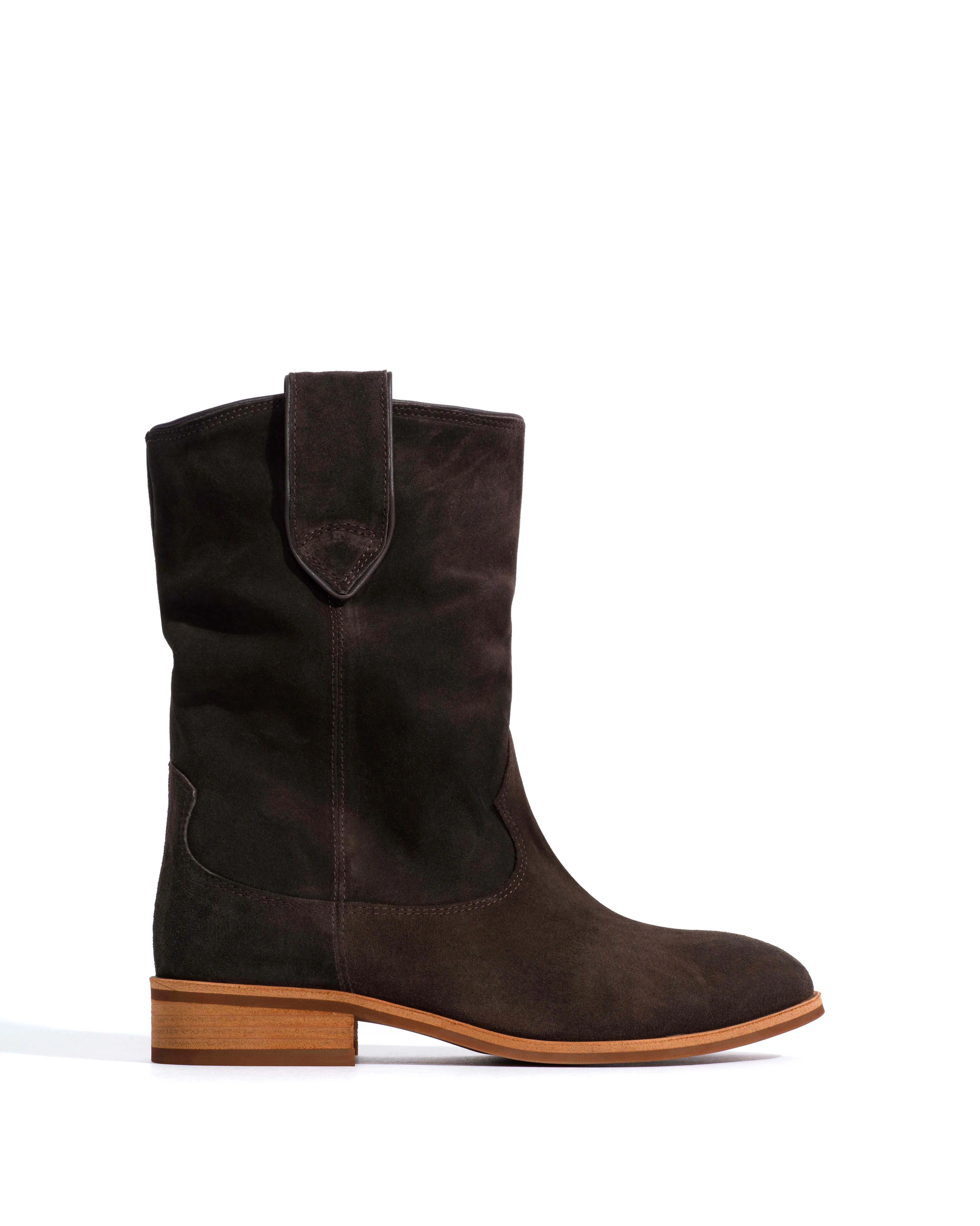 Claudia Calf suede Espresso brown sold by Anonymous Copenhagen