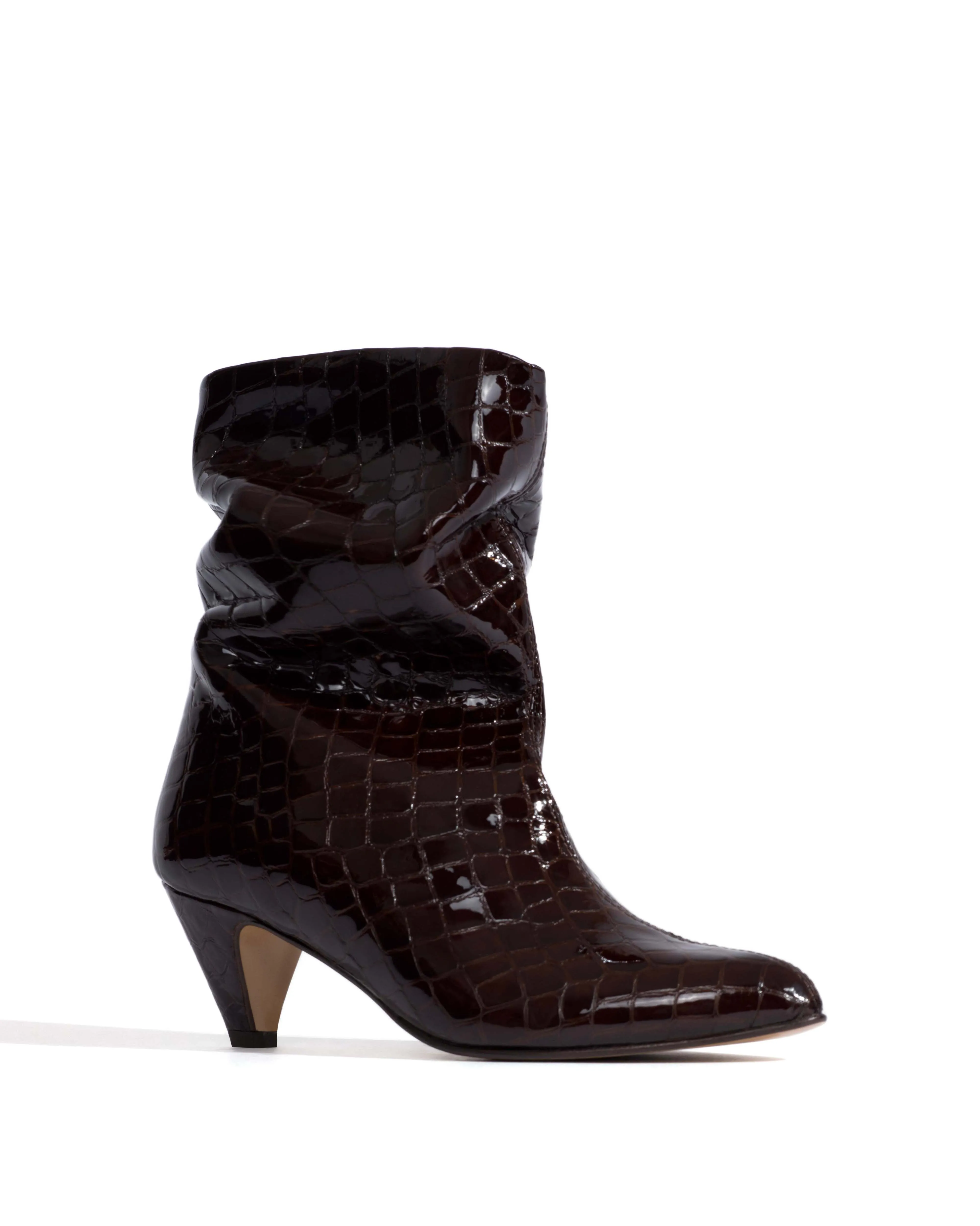 Vully 50 stiletto Polished croco calf Coffee brown sold by Anonymous Copenhagen product image thumbnail 2