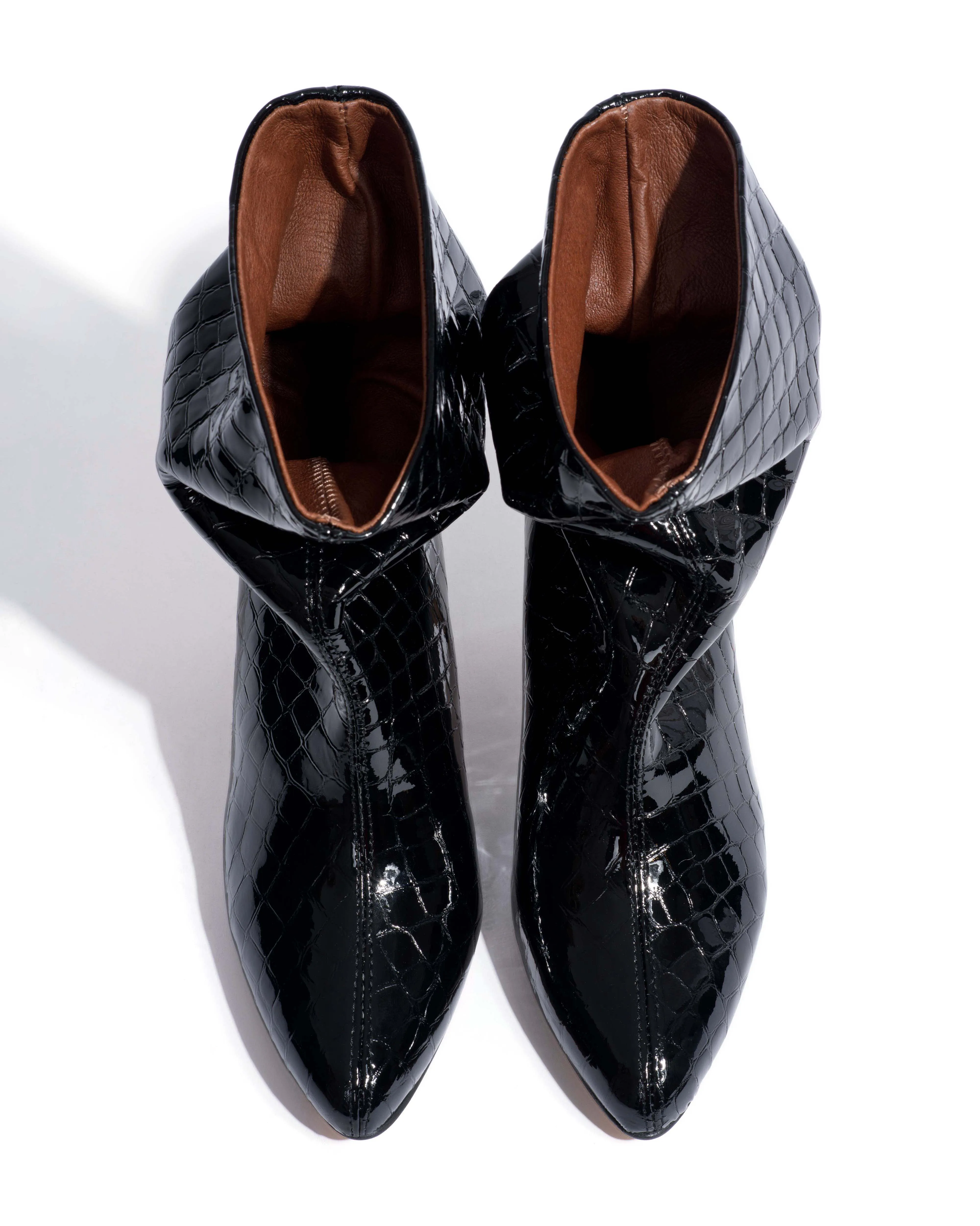 Vully 50 stiletto Polished croco calf Black sold by Anonymous Copenhagen product image thumbnail 4