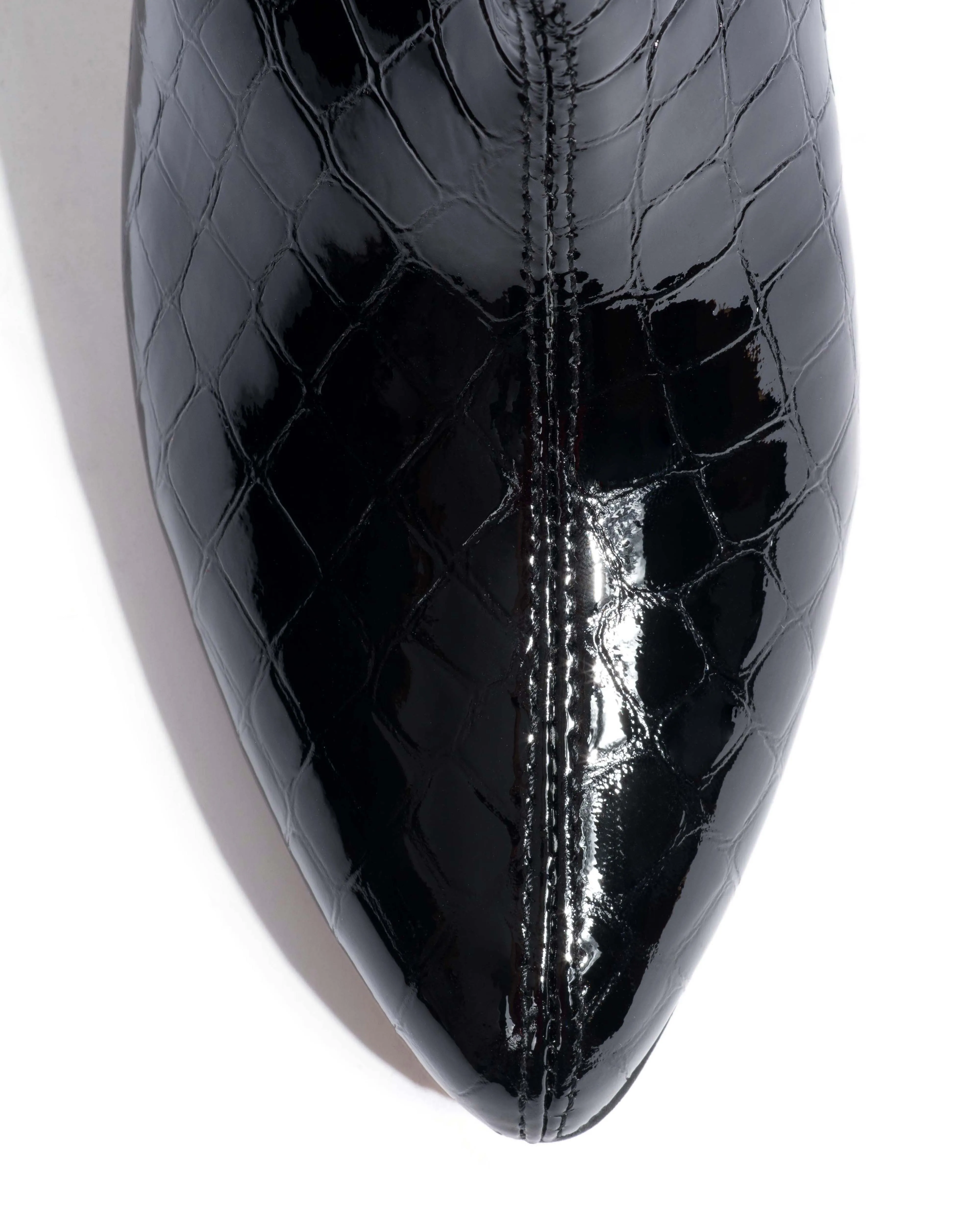 Vully 50 stiletto Polished croco calf Black sold by Anonymous Copenhagen product image thumbnail 5