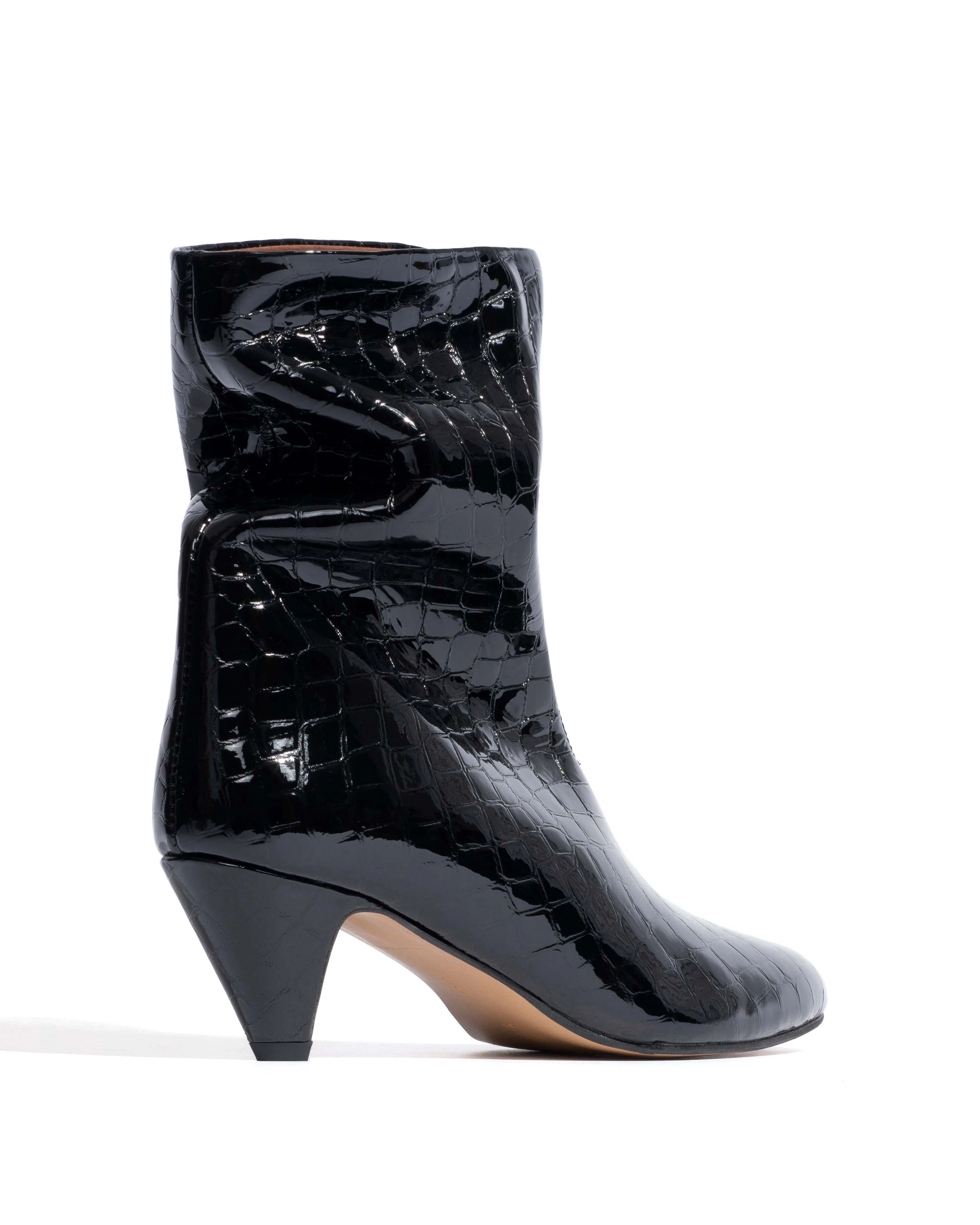 Vully 50 stiletto Polished croco calf Black sold by Anonymous Copenhagen product image thumbnail 3