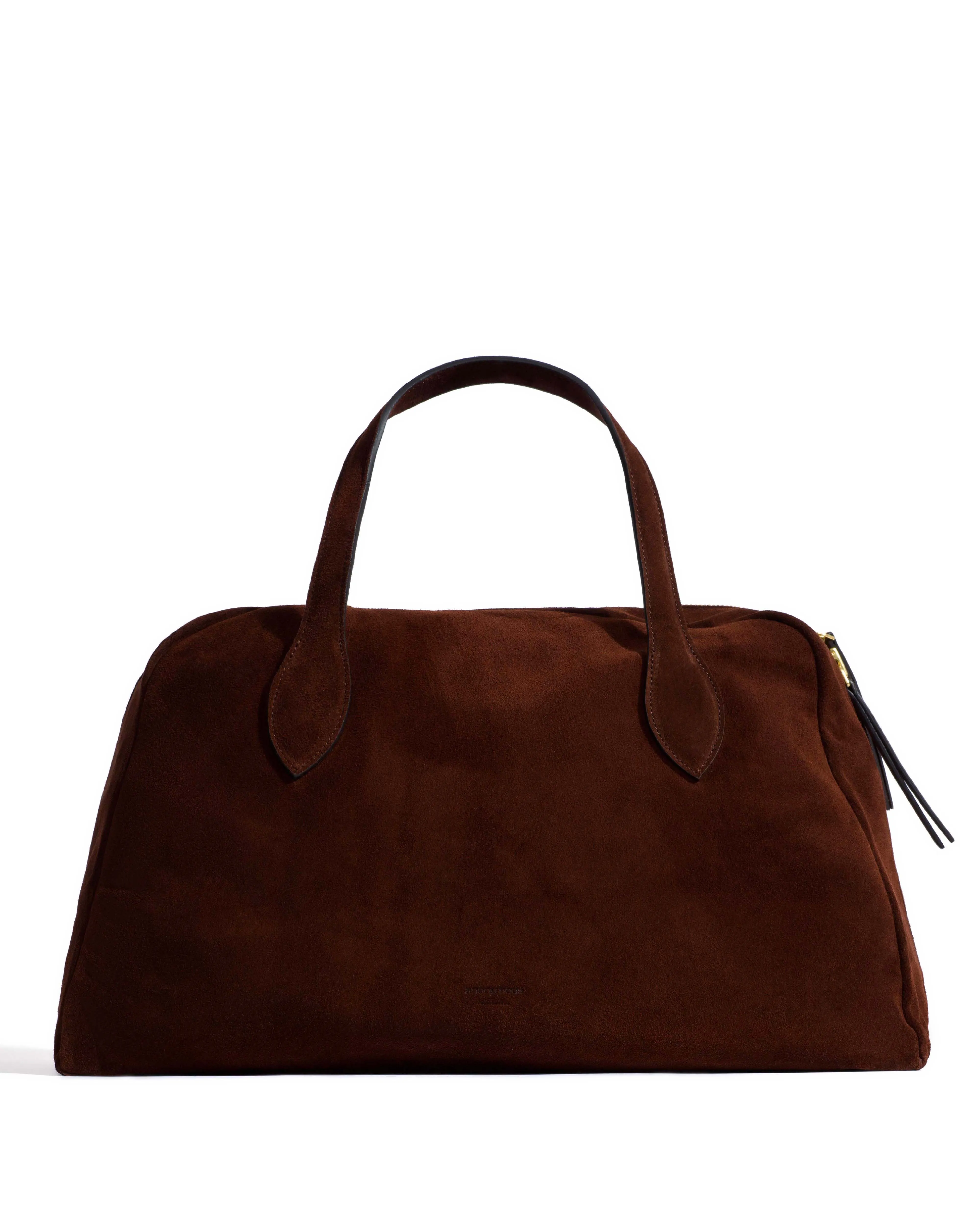 Weekend bowler Calf suede Chocolate sold by Anonymous Copenhagen