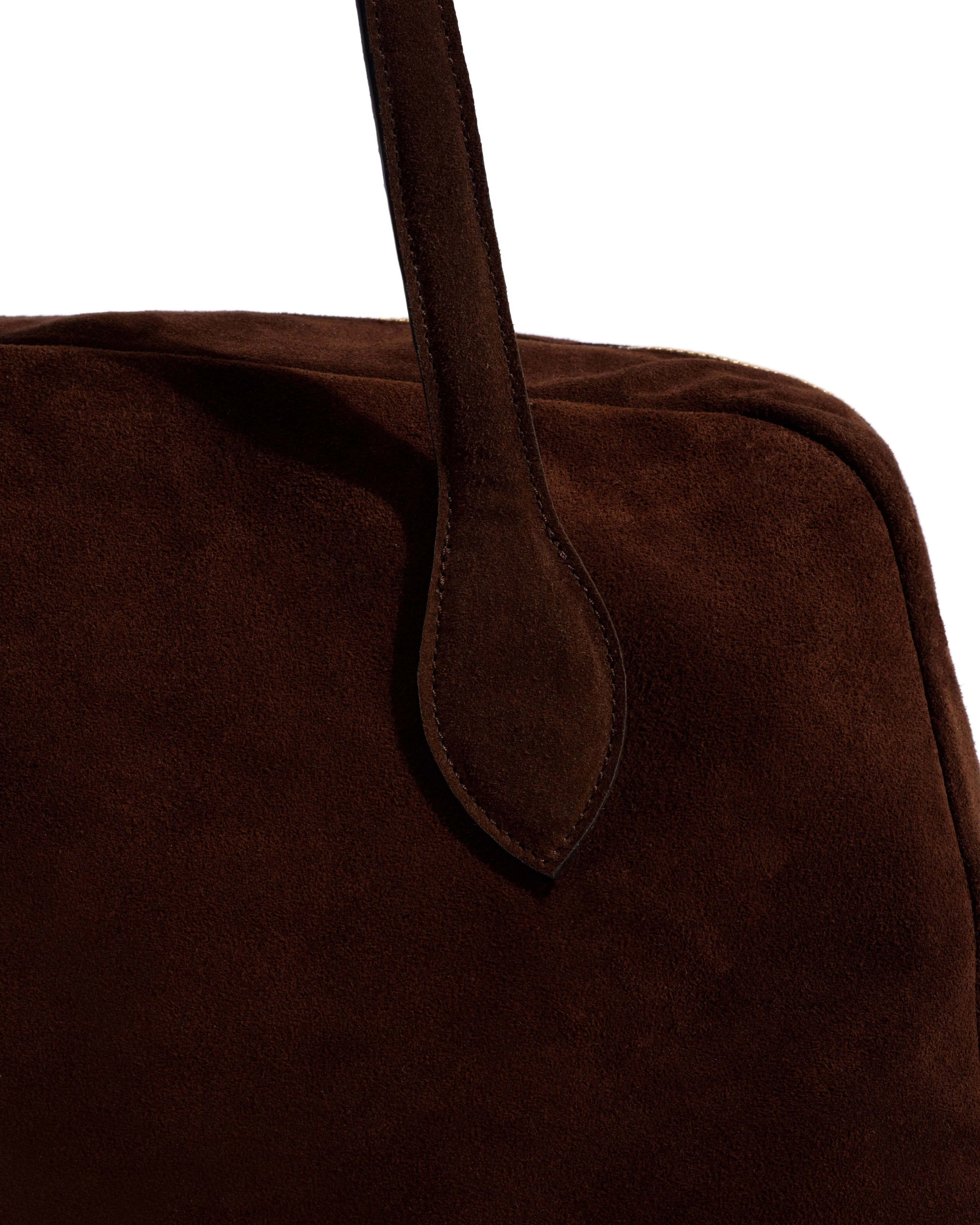 Weekend bowler Calf suede Chocolate sold by Anonymous Copenhagen product image thumbnail 5
