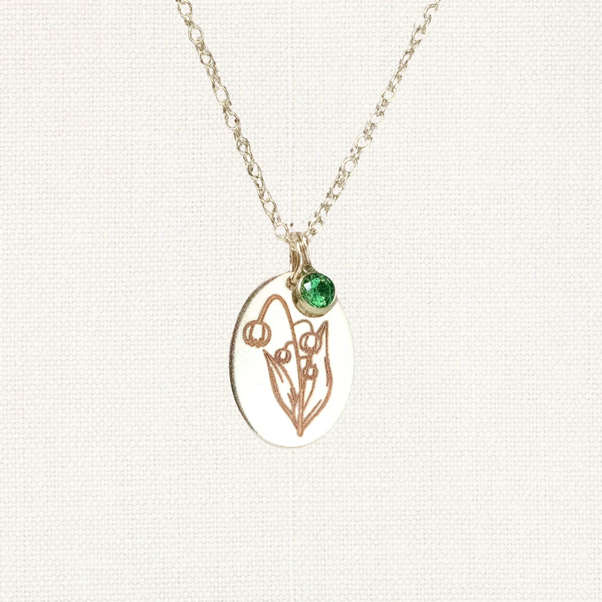 Birth Flower and Birthstone Necklace sold by Elysium Hope product image thumbnail 3