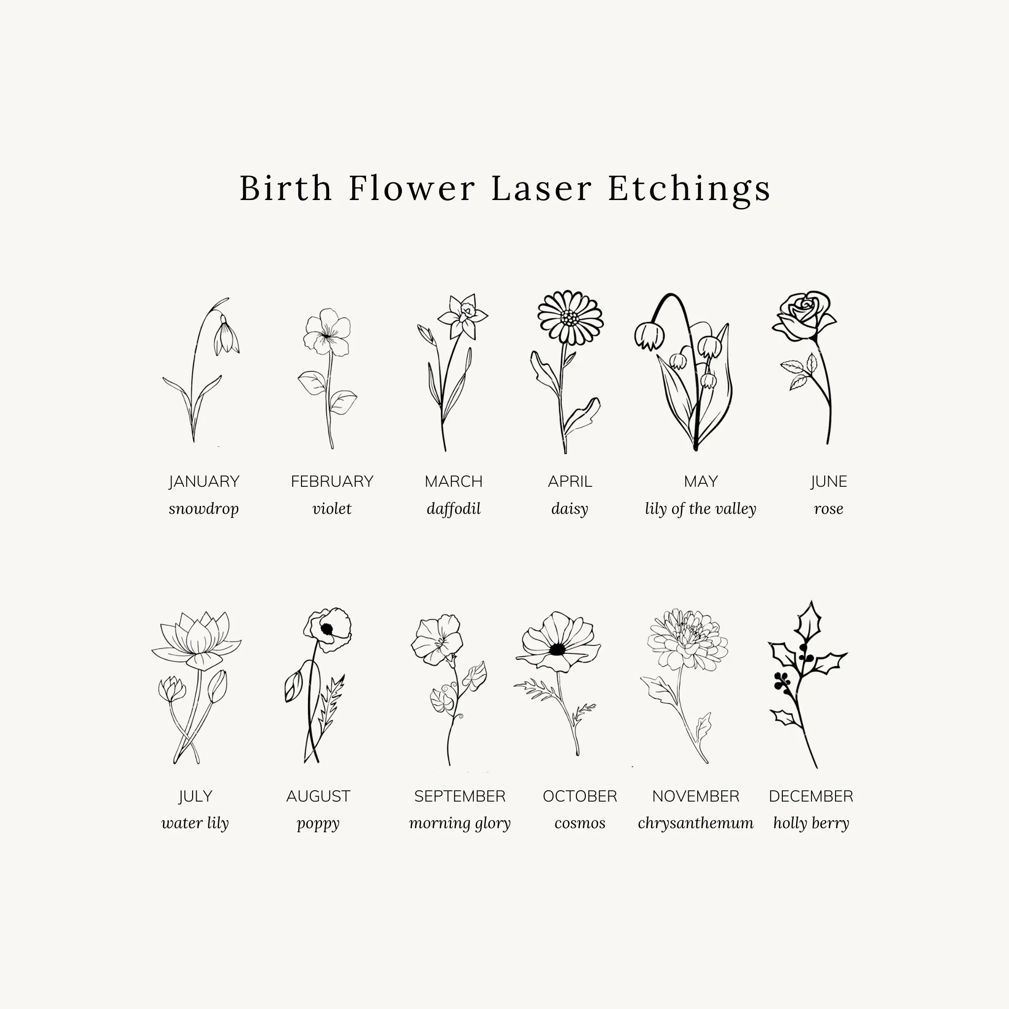 Birth Flower and Birthstone Necklace sold by Elysium Hope product image thumbnail 4