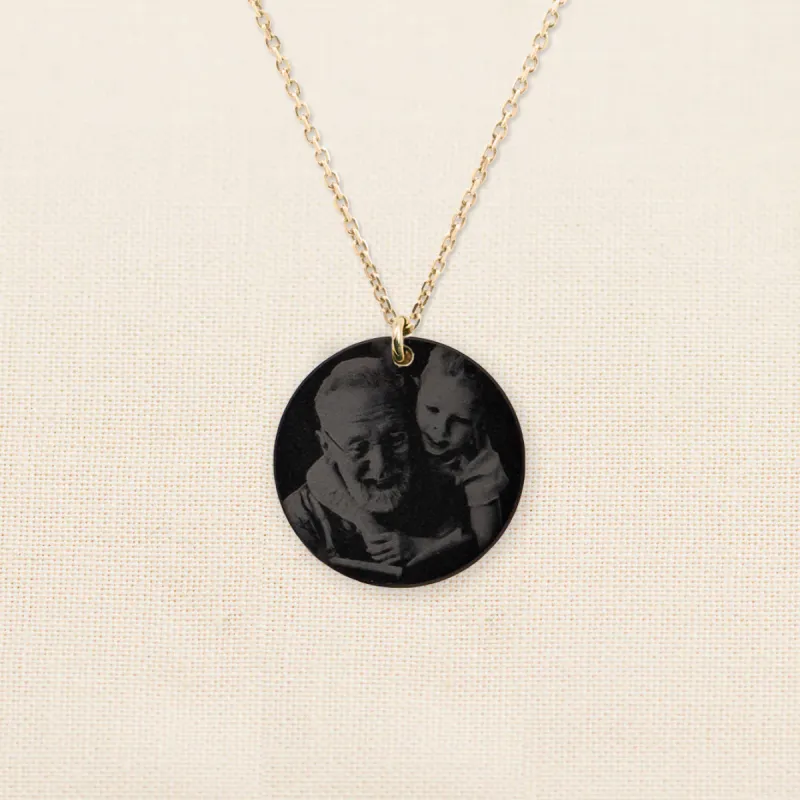 Custom Black Diamond Image Necklace - Free Standing Pendant sold by Elysium Hope