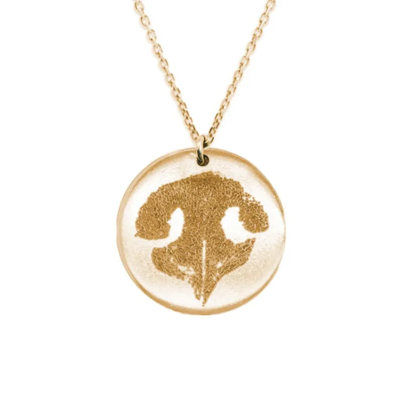14k Gold - Textured Engraving - Pets Pendant sold by Elysium Hope