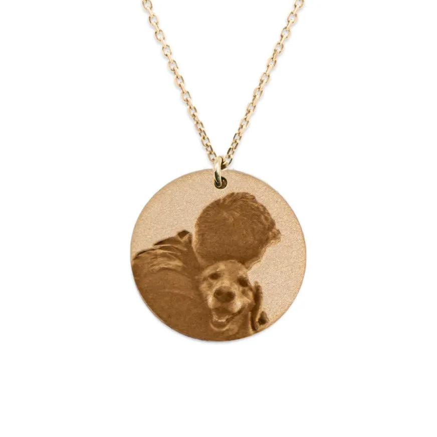 Gold Filled - Image Disc Necklace - Pets Pendant sold by Elysium Hope