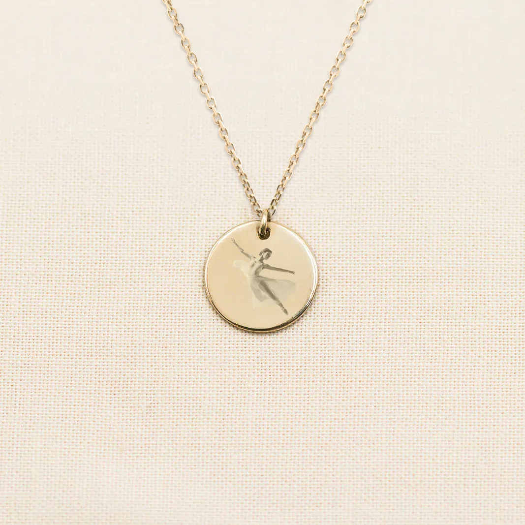 Dainty Image Disc Necklace - 1/2" sold by Elysium Hope