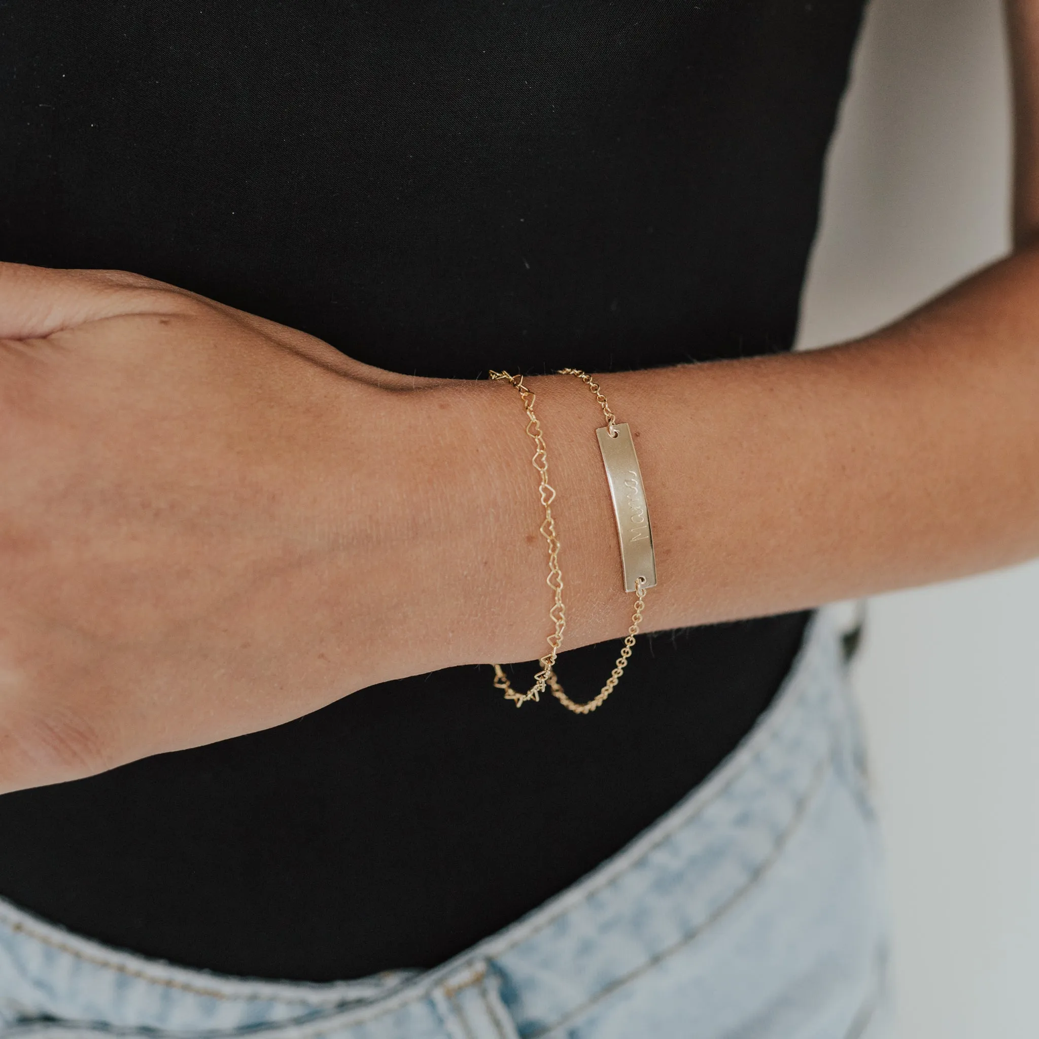 The Paris Heart Chain Bracelet sold by Elysium Hope product image thumbnail 2