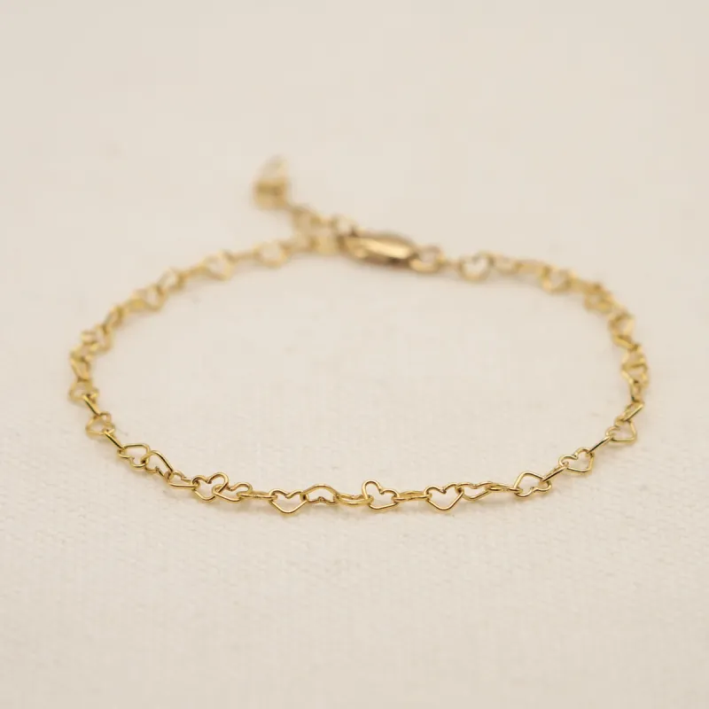 The Paris Heart Chain Bracelet sold by Elysium Hope