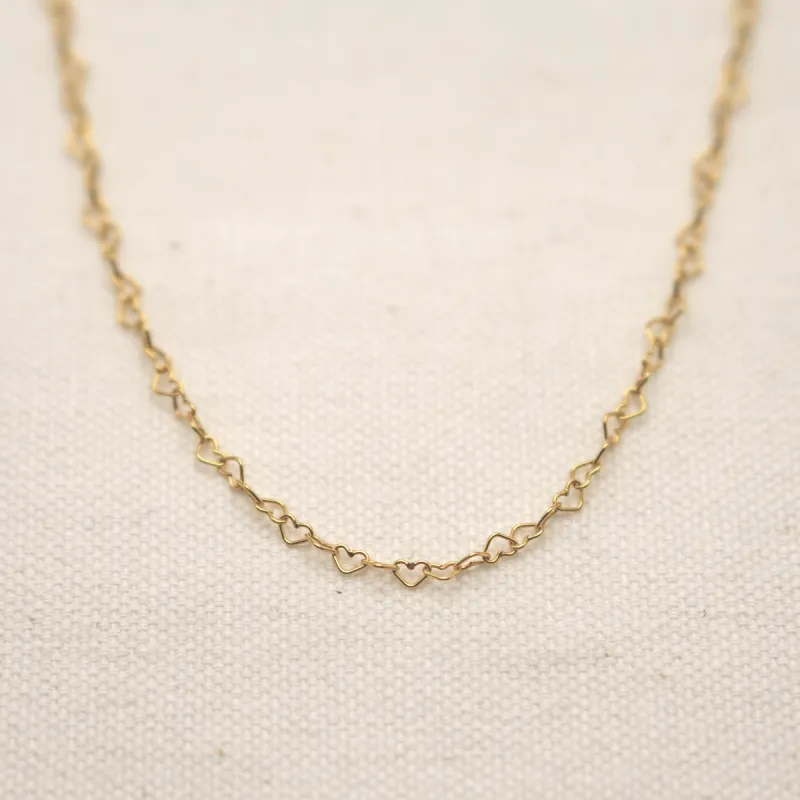 The Paris Heart Chain Necklace sold by Elysium Hope