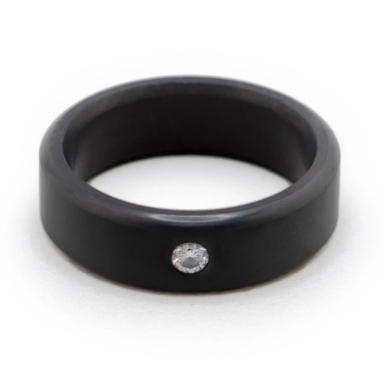 Kratos Rounded Diamond Inset Ring 7mm sold by Elysium Hope product image thumbnail 2