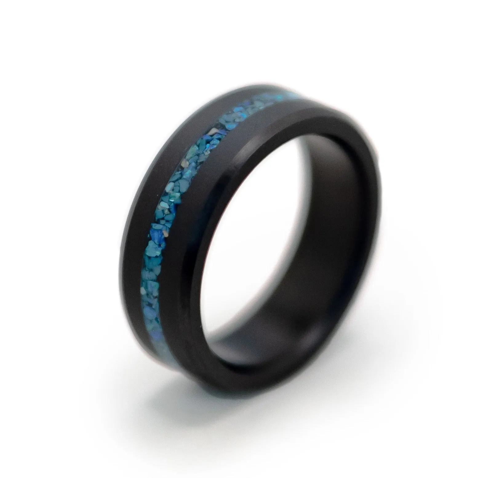 Ares Beveled Opal Inlay Ring sold by Elysium Hope