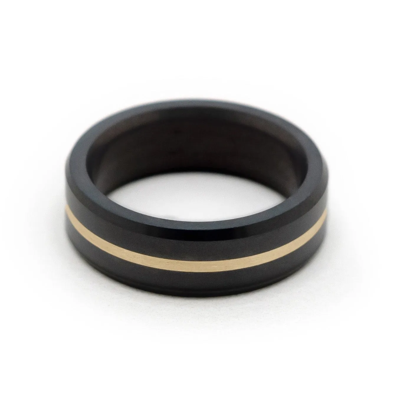 Ares Beveled Gold Inlay Ring 7mm sold by Elysium Hope product image thumbnail 2