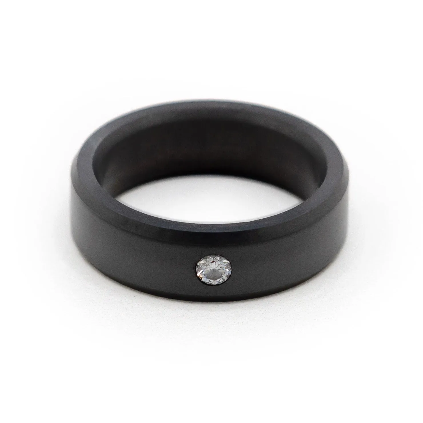 Ares Beveled Diamond Inset Ring 7mm sold by Elysium Hope product image thumbnail 2