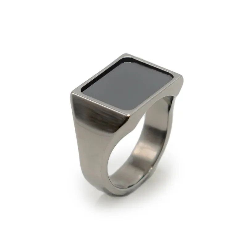 Perseus Titanium Signet Ring 8mm sold by Elysium Hope
