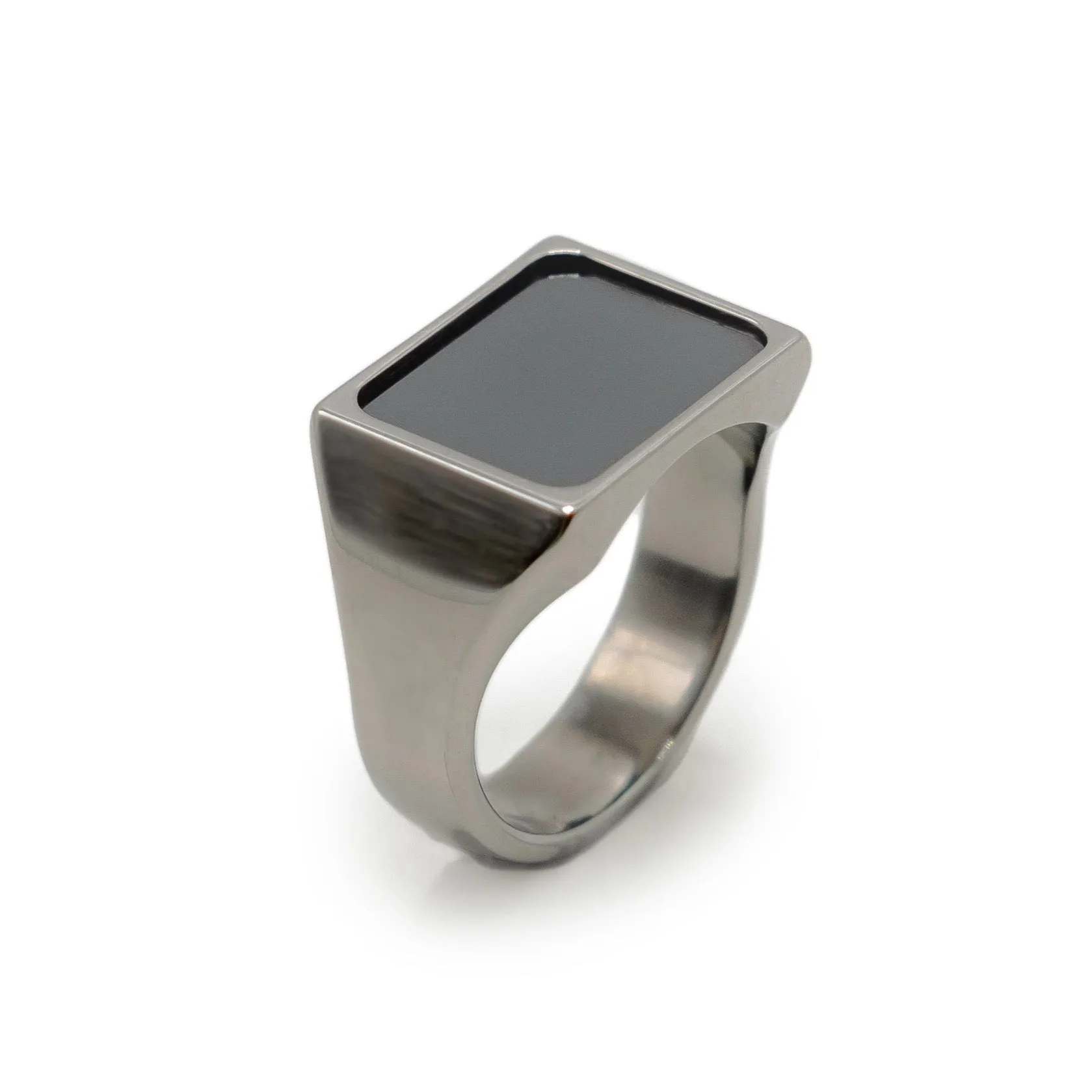 Perseus Titanium Signet Ring 8mm sold by Elysium Hope