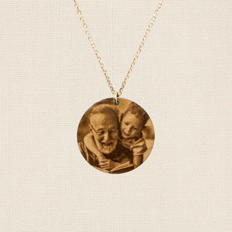 Dainty Image Disc Necklace - 1/2" sold by Elysium Hope