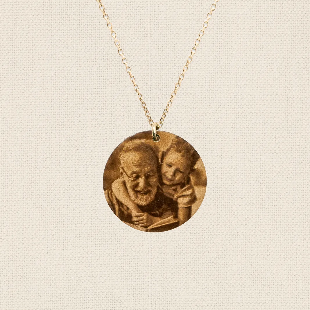 Dainty Image Disc Necklace - 1/2" sold by Elysium Hope