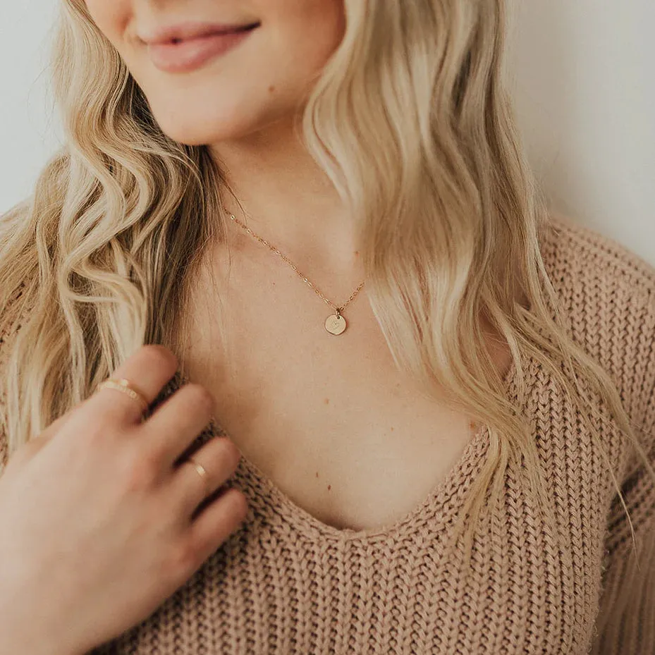 Petite Disc Necklace - 3/8" sold by Elysium Hope product image thumbnail 2