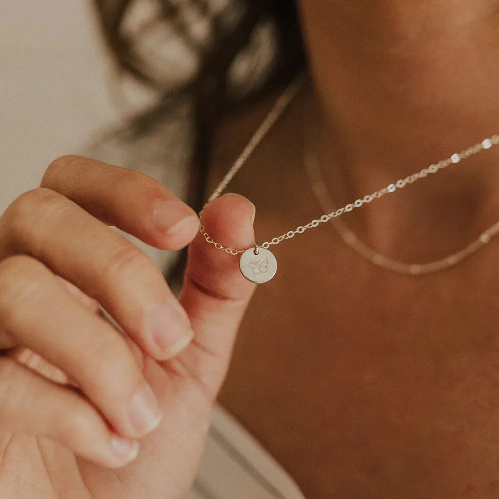 Petite Disc Necklace - 3/8" sold by Elysium Hope product image thumbnail 3
