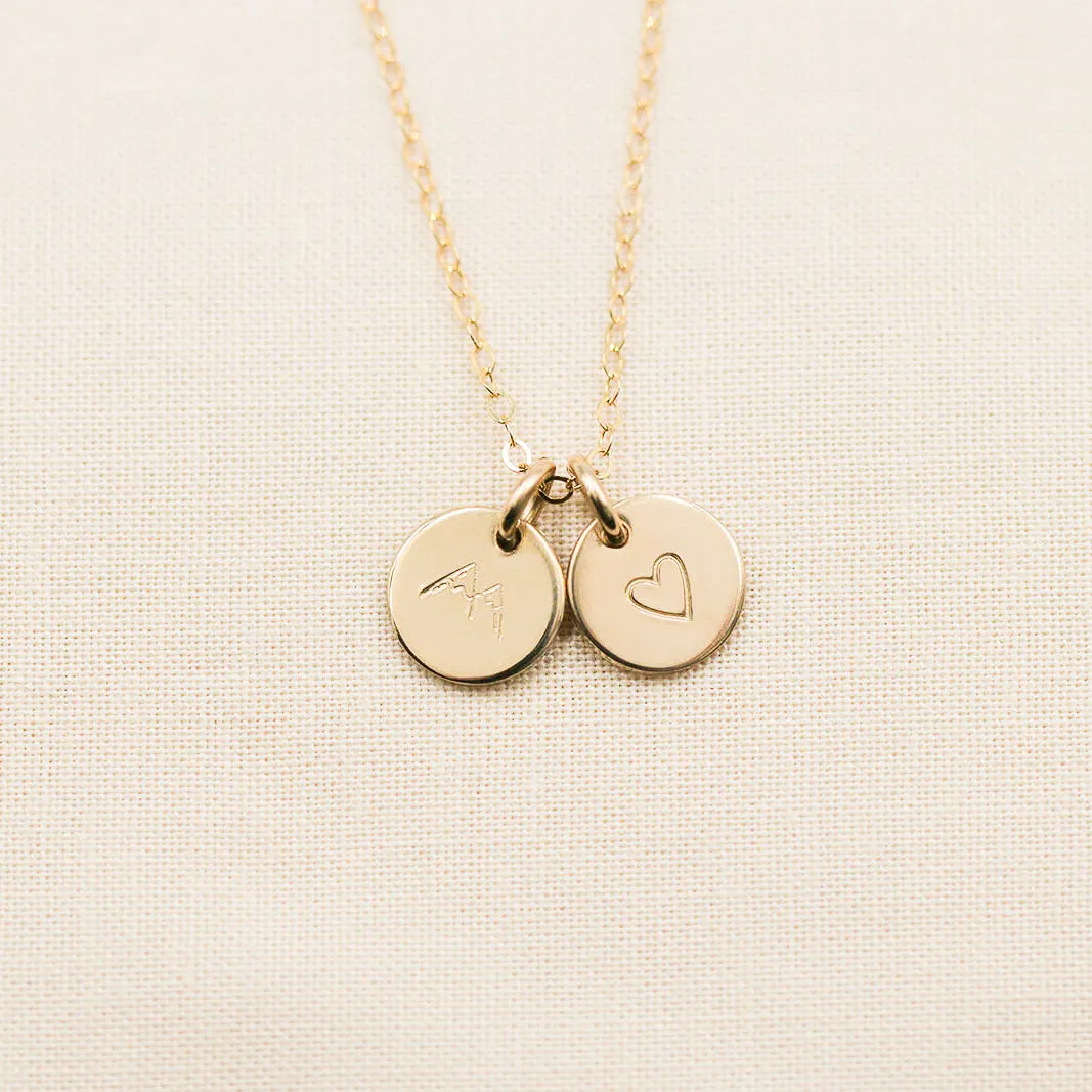 Multi Petite Disc Necklace - 3/8" sold by Elysium Hope product image thumbnail 4
