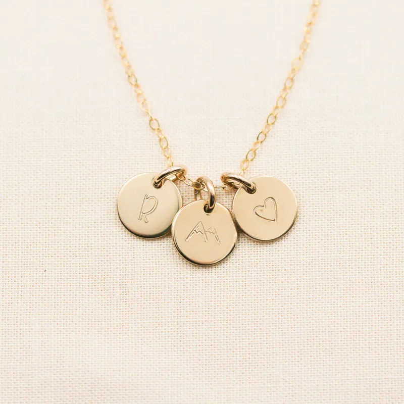 Multi Petite Disc Necklace - 3/8" sold by Elysium Hope