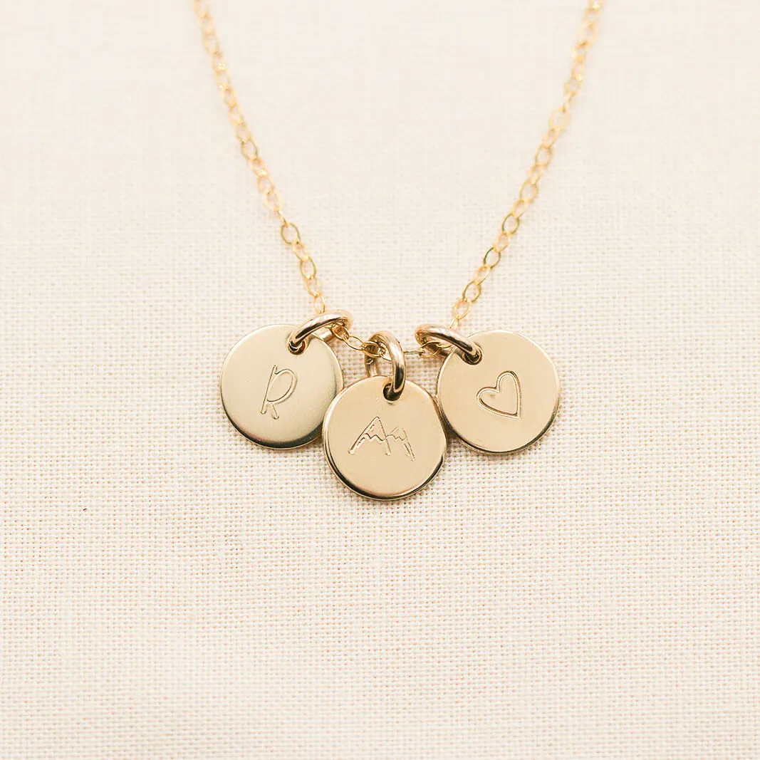 Multi Petite Disc Necklace - 3/8" sold by Elysium Hope