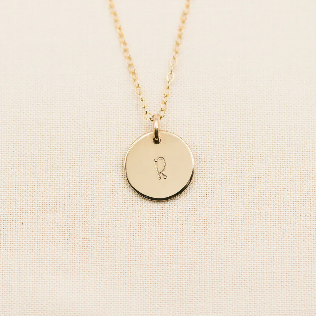Dainty Disc Necklace - 1/2" sold by Elysium Hope product image thumbnail 3