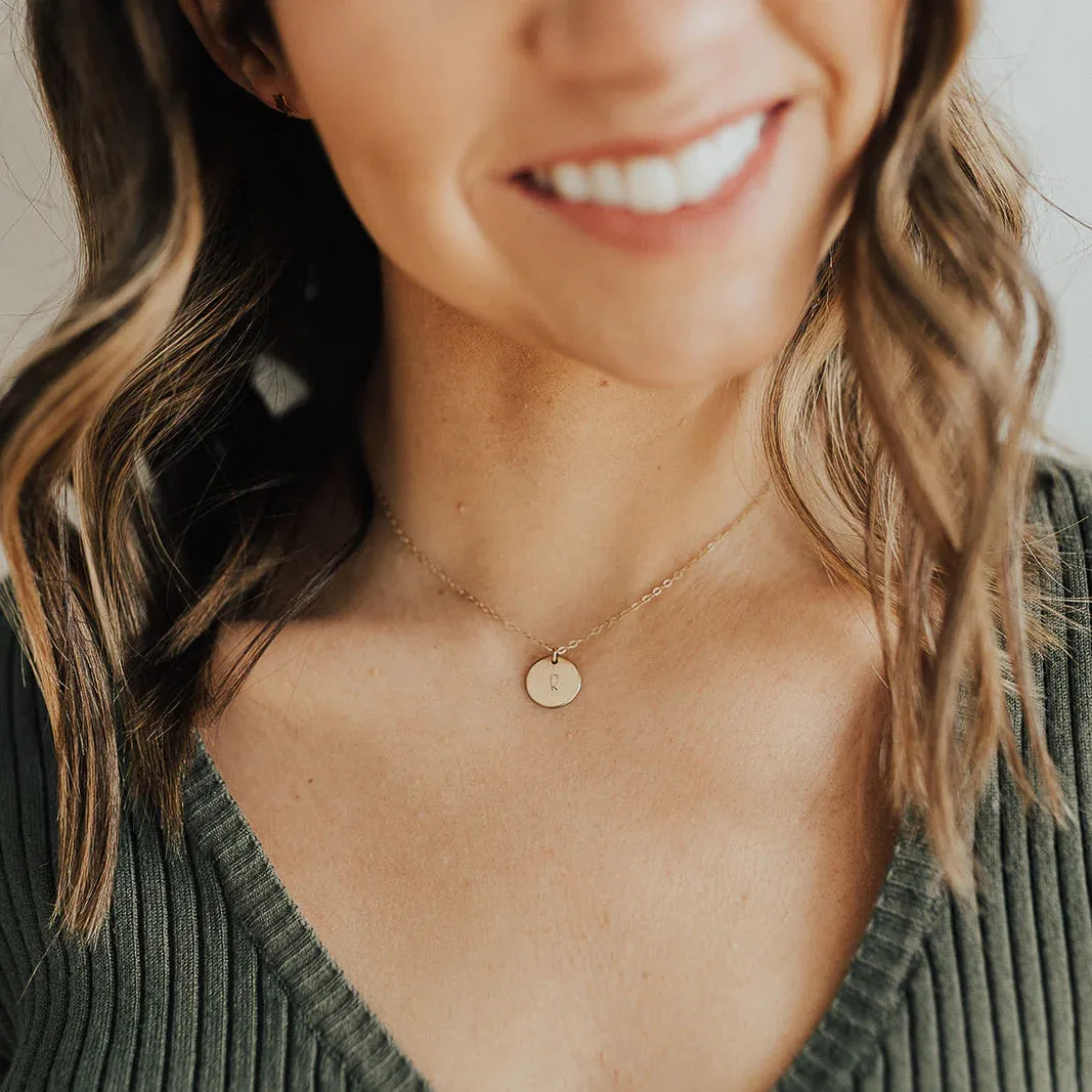 Dainty Disc Necklace - 1/2" sold by Elysium Hope product image thumbnail 2