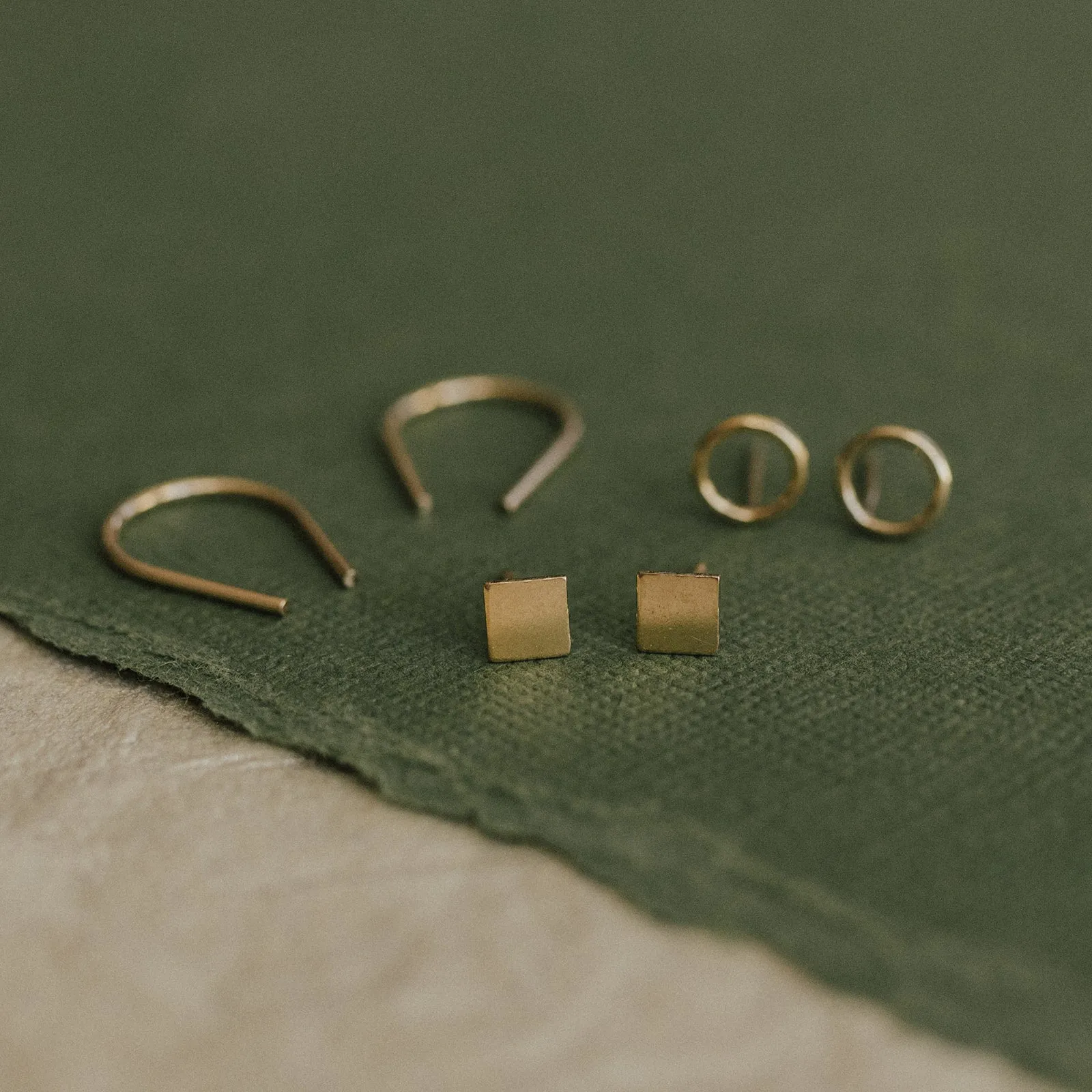 Dainty Square Earrings sold by Elysium Hope product image thumbnail 5