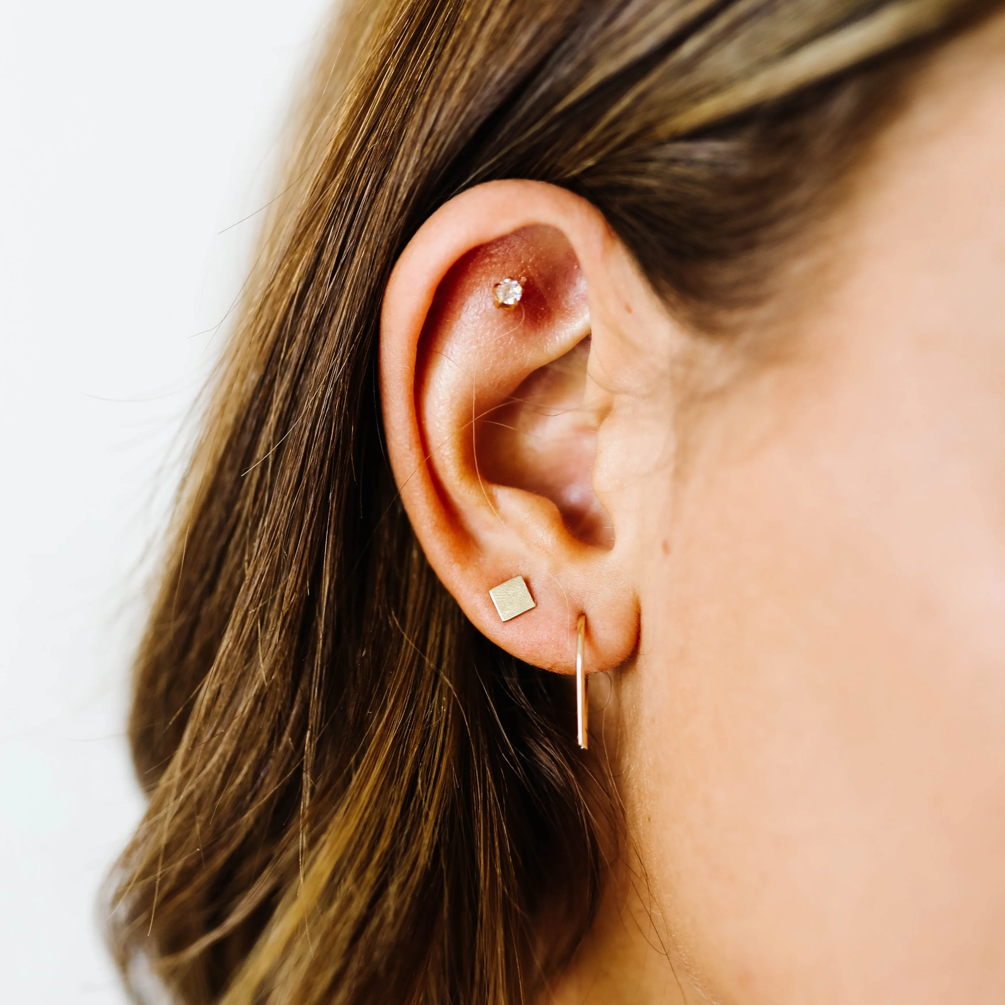 Dainty Square Earrings sold by Elysium Hope product image thumbnail 2