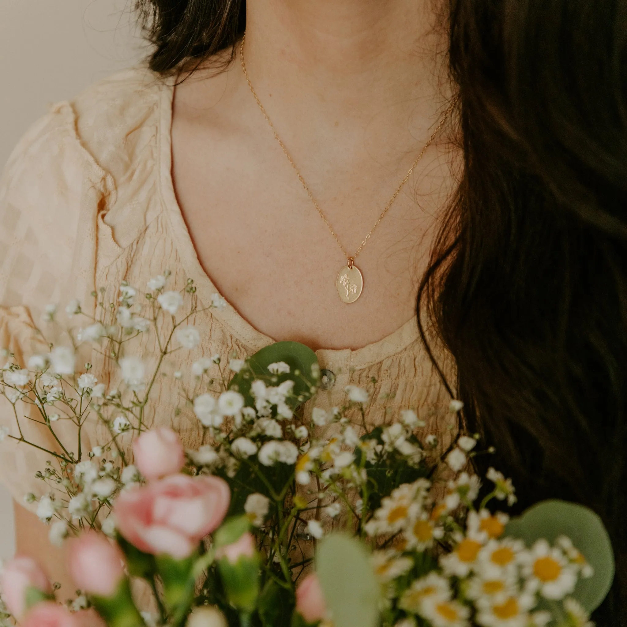 Birth Flower Necklace sold by Elysium Hope product image thumbnail 2