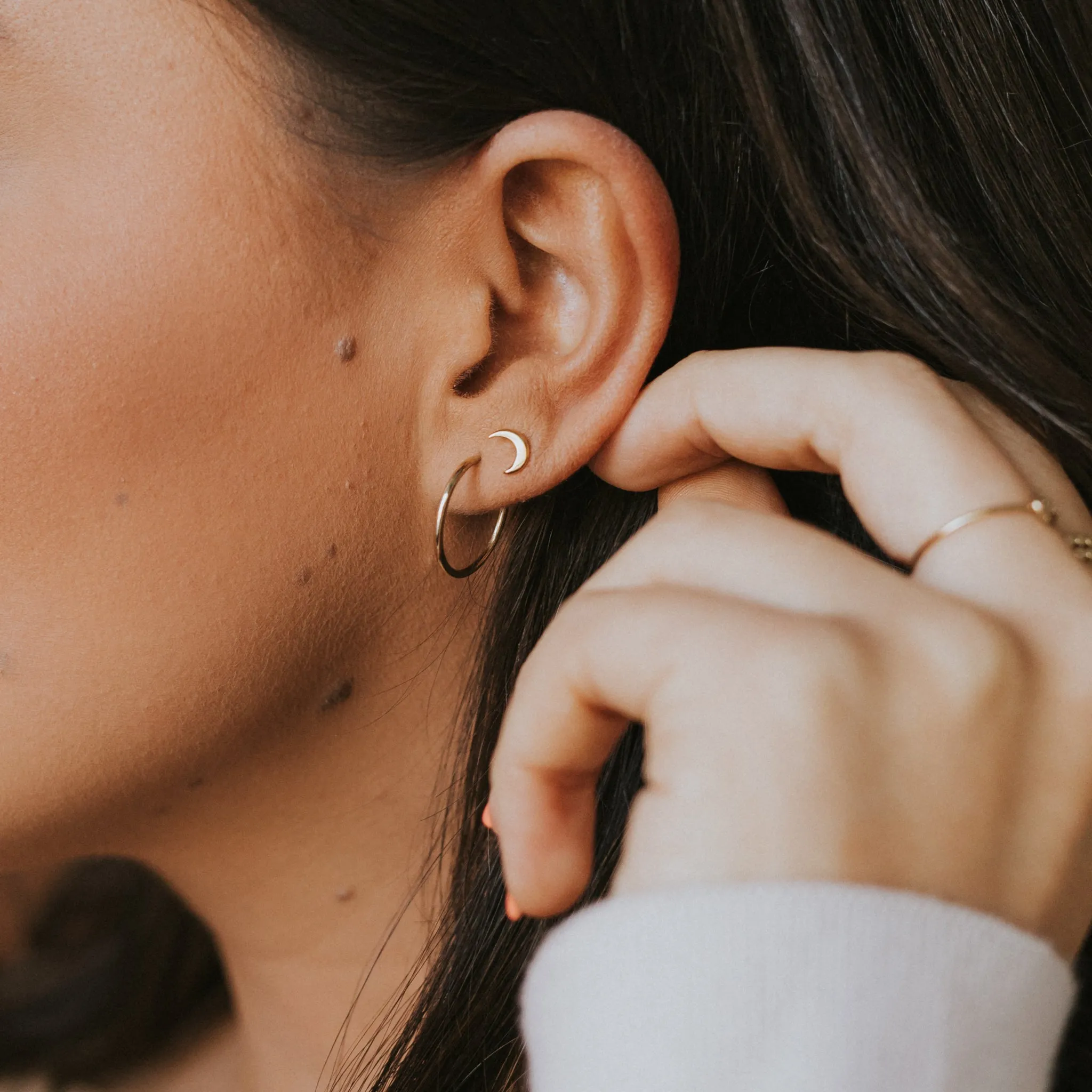 Everyday Hoop Earrings sold by Elysium Hope product image thumbnail 5