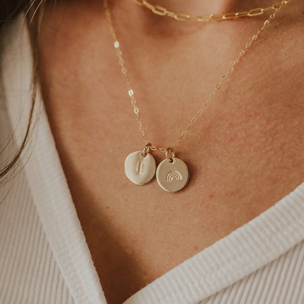 Multi Dainty Disc Necklace - 1/2” sold by Elysium Hope product image thumbnail 4